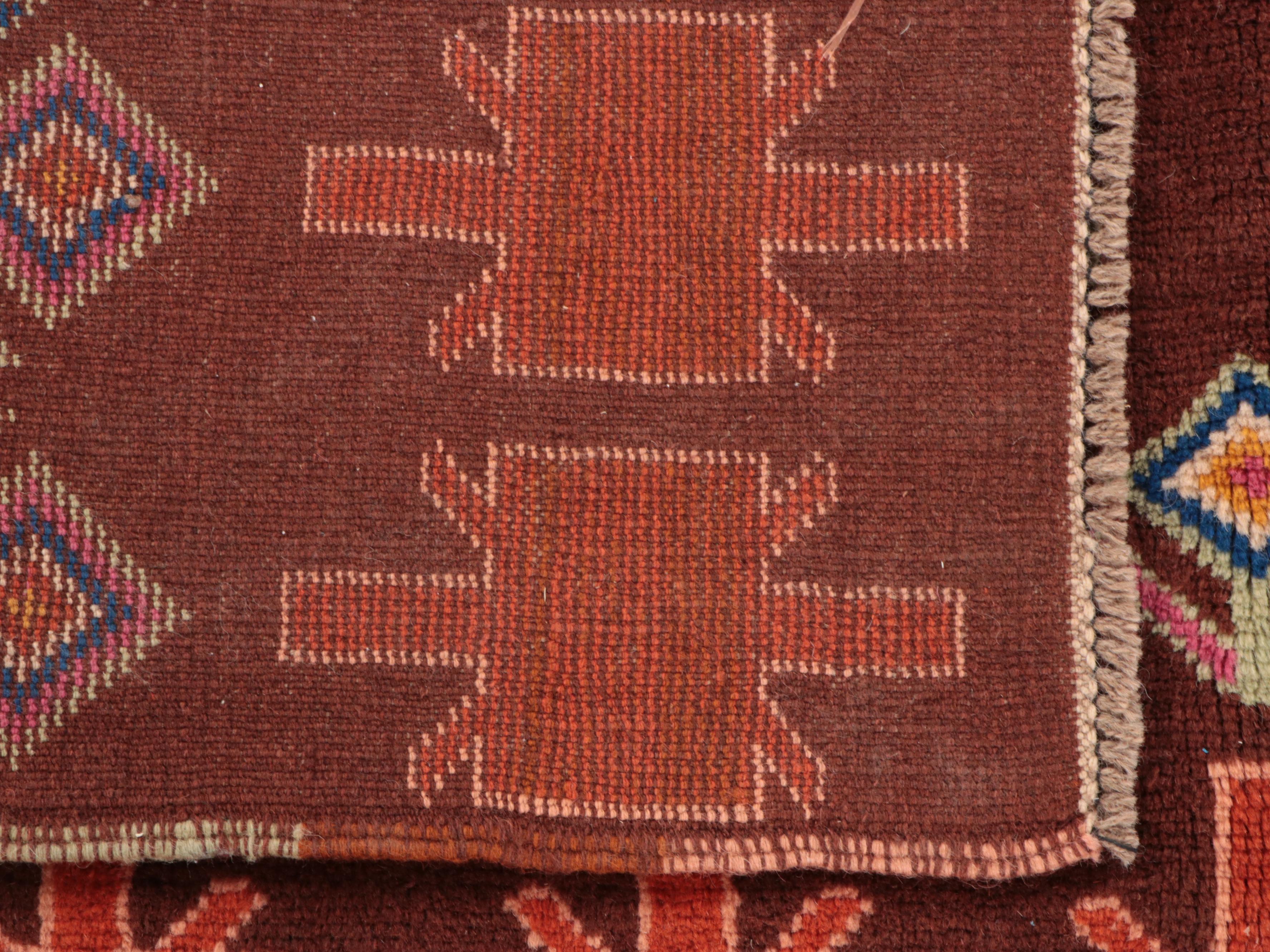 6'1 x 8'6 Hand-Knotted Afghan Baluch Area Rug