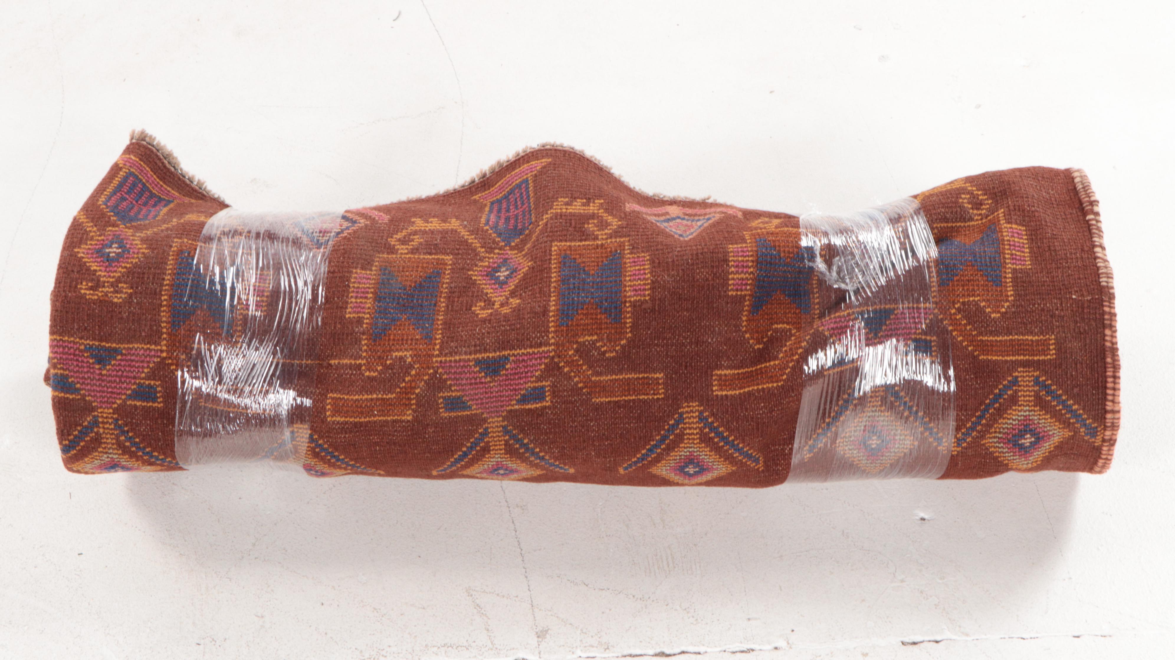 6'1 x 8'6 Hand-Knotted Afghan Baluch Area Rug