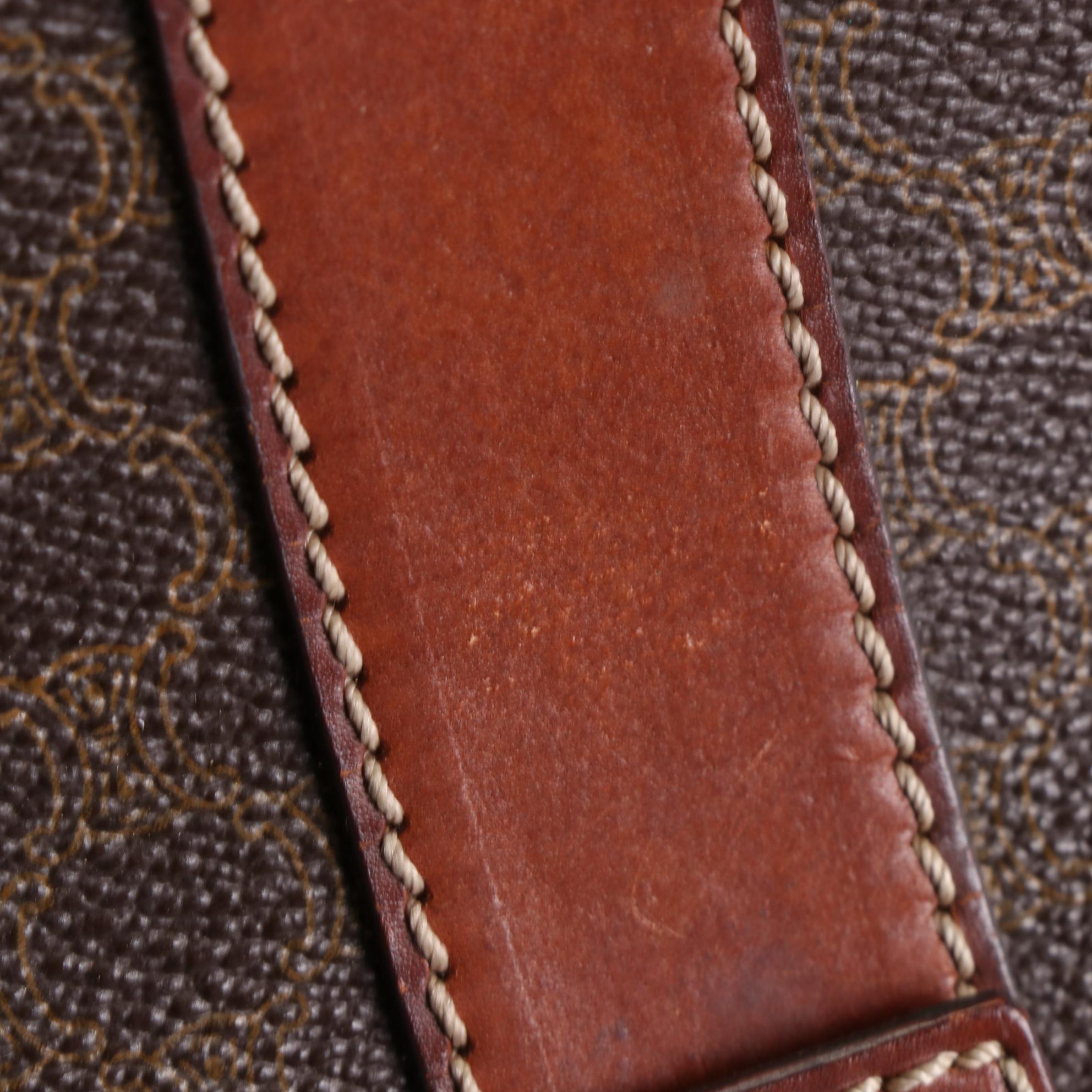 Celine Macadam Coated Canvas and Leather Business Bag