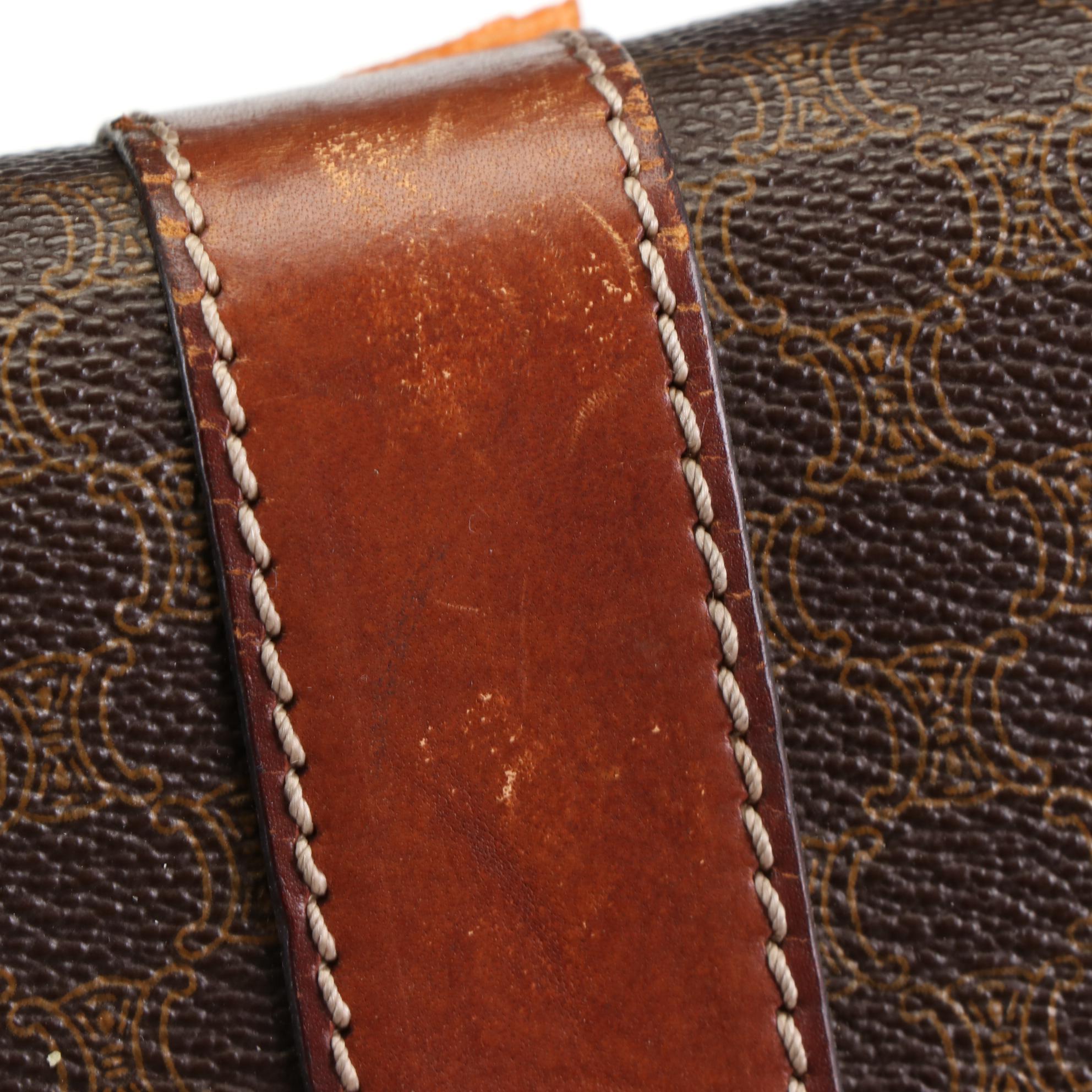 Celine Macadam Coated Canvas and Leather Business Bag