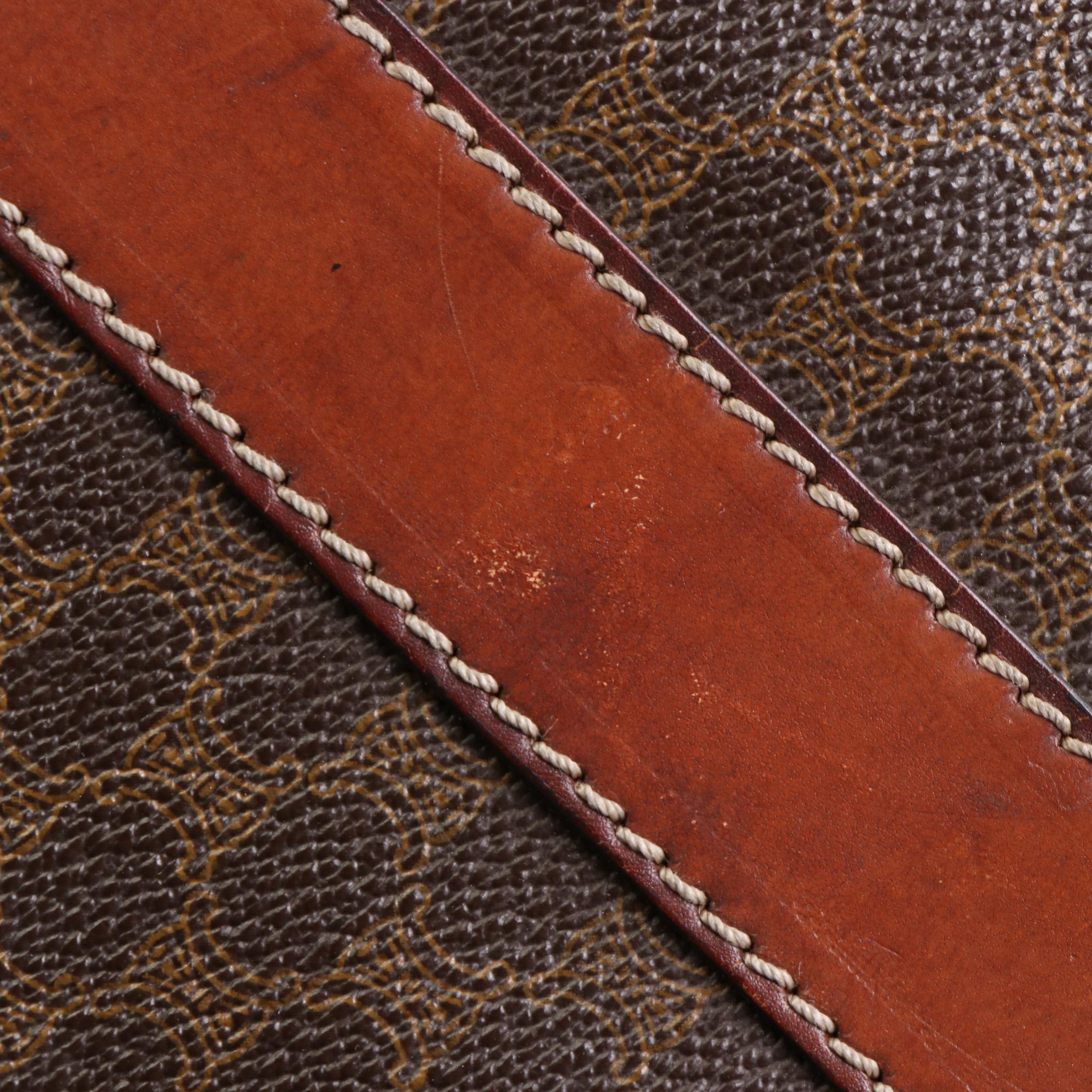 Celine Macadam Coated Canvas and Leather Business Bag