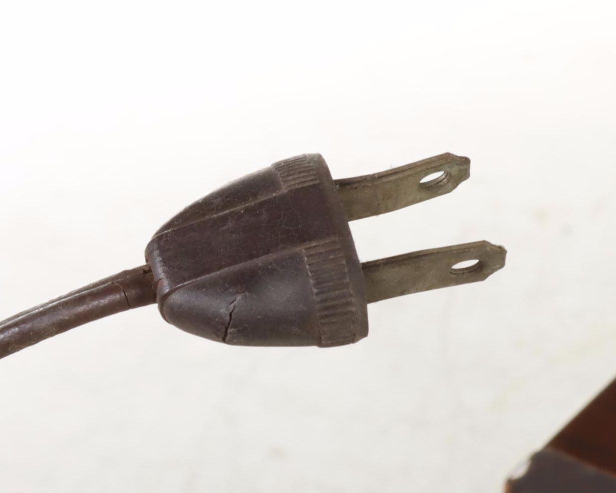 Western Auto Truetone Art Deco Waterfall Walnut-Veneered Floor Radio, 1940s