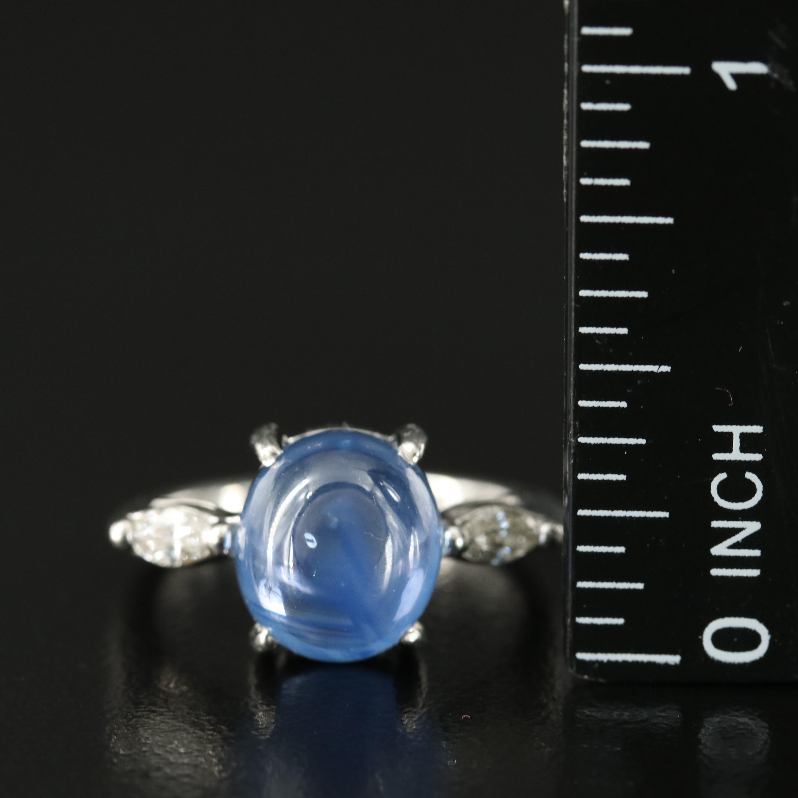 Paul Morelli Platinum 7.22 CT Sapphire and Diamond Ring