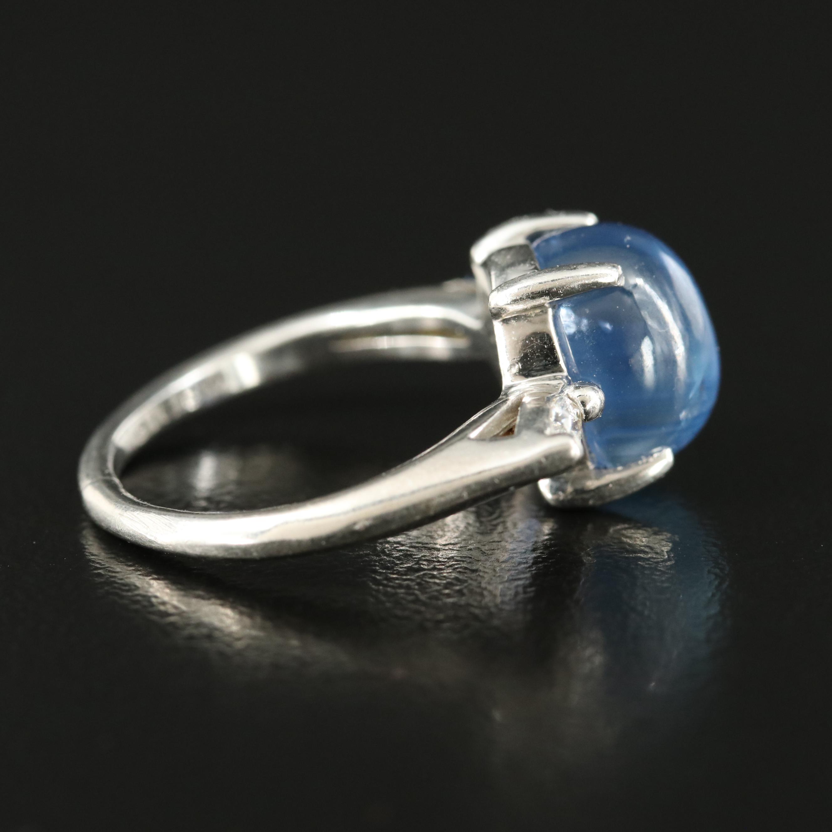 Paul Morelli Platinum 7.22 CT Sapphire and Diamond Ring