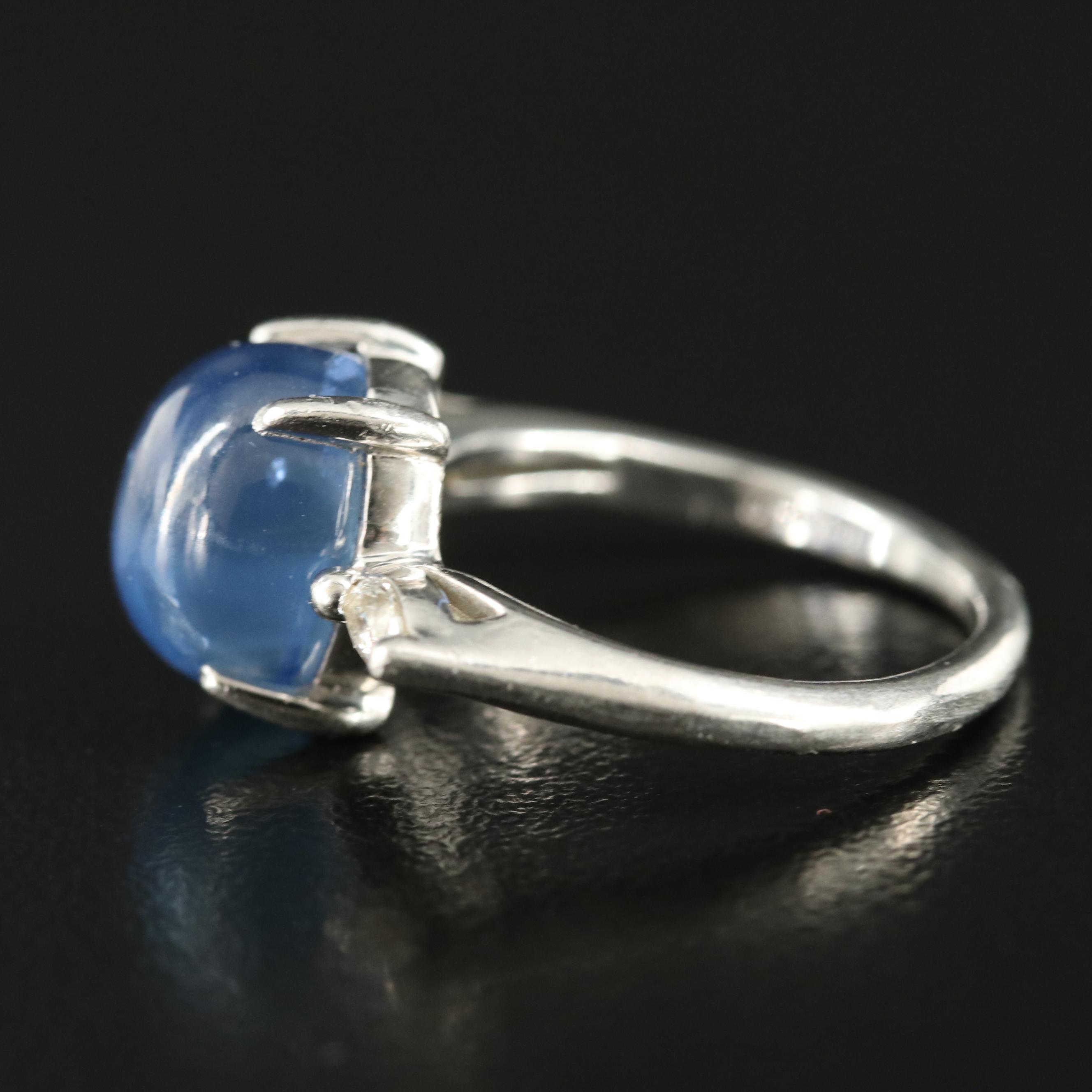 Paul Morelli Platinum 7.22 CT Sapphire and Diamond Ring