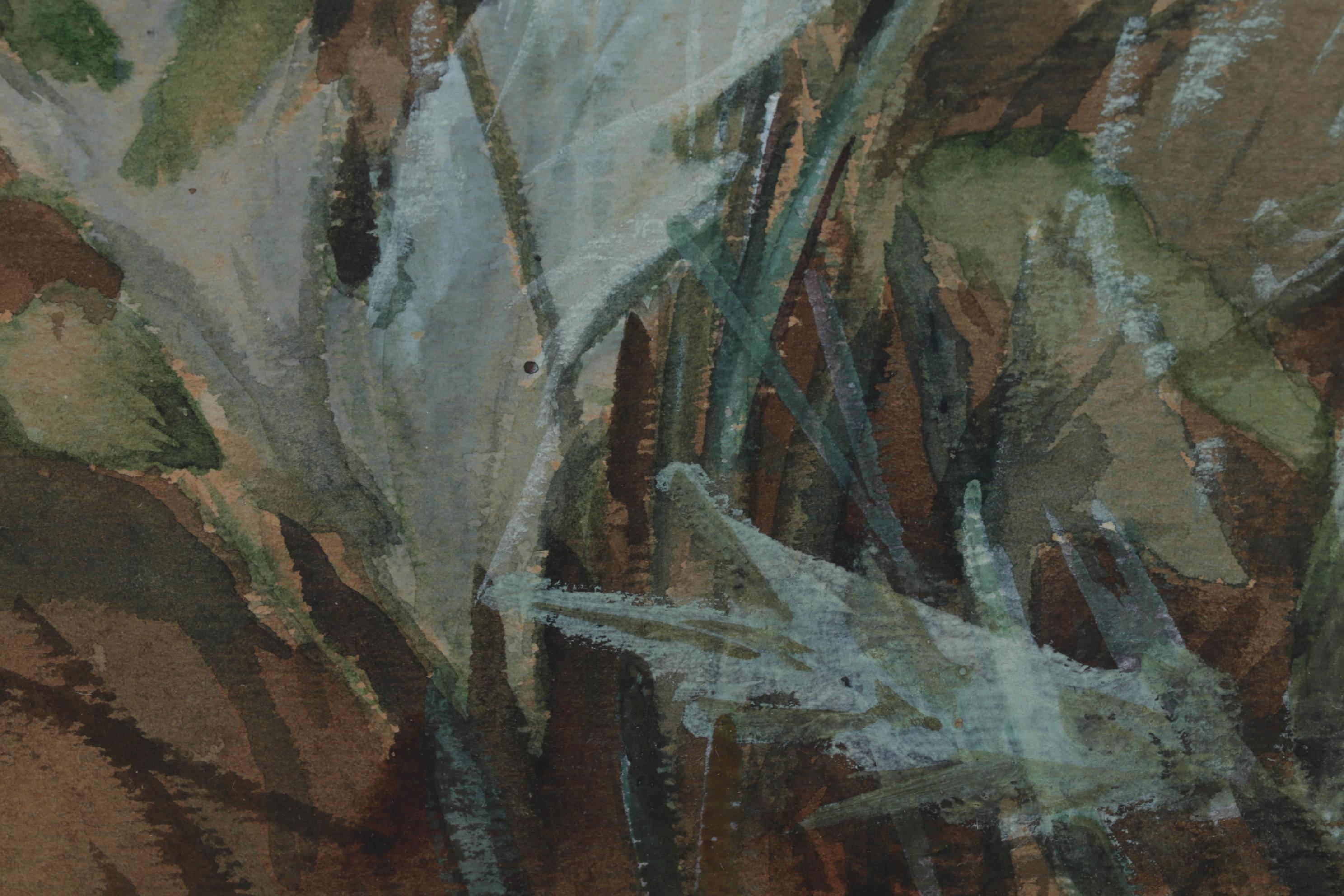 Helen A. Pressey Watercolor and Gouache Painting of Flowers, Early 20th Century