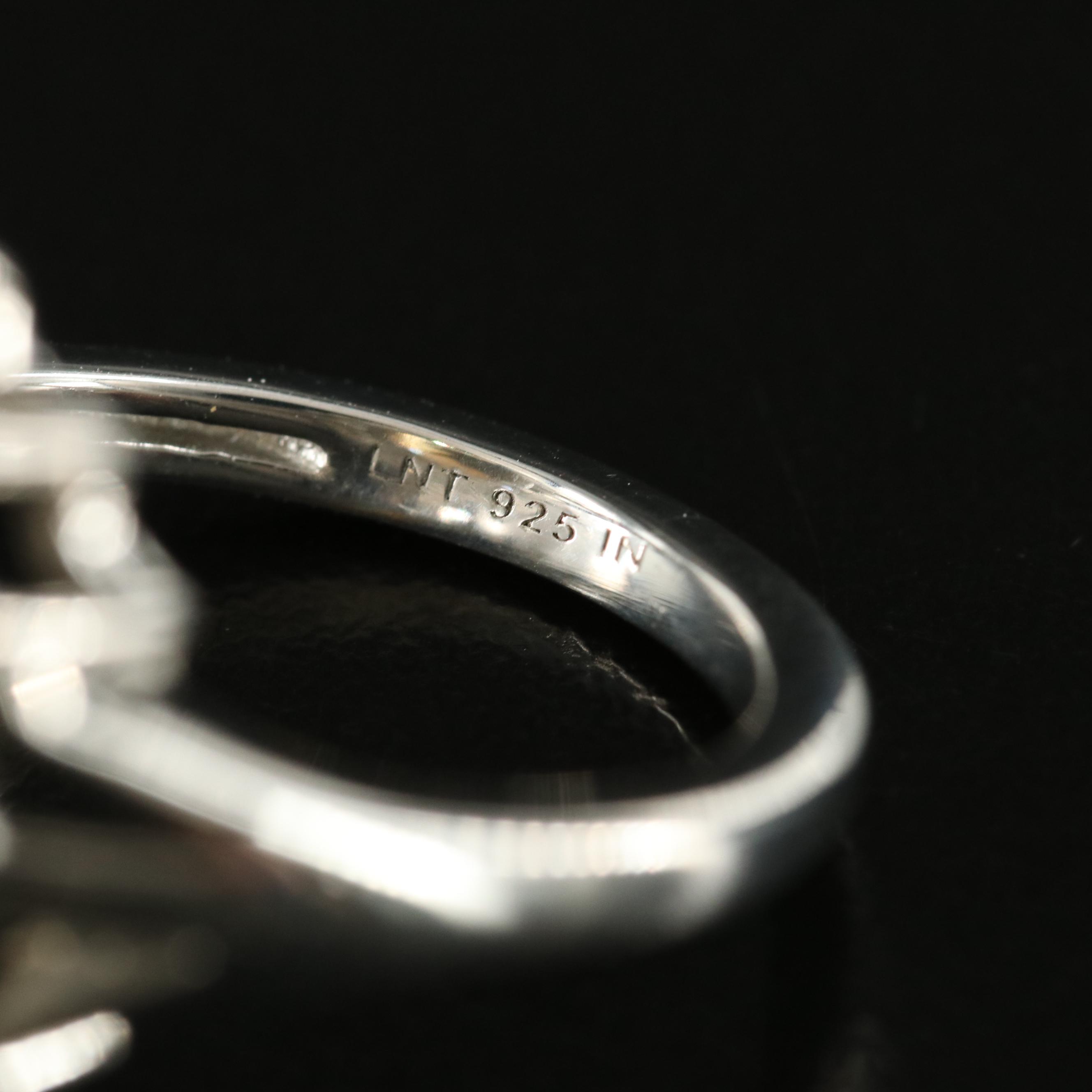 Sterling Citrine and White Topaz Ring