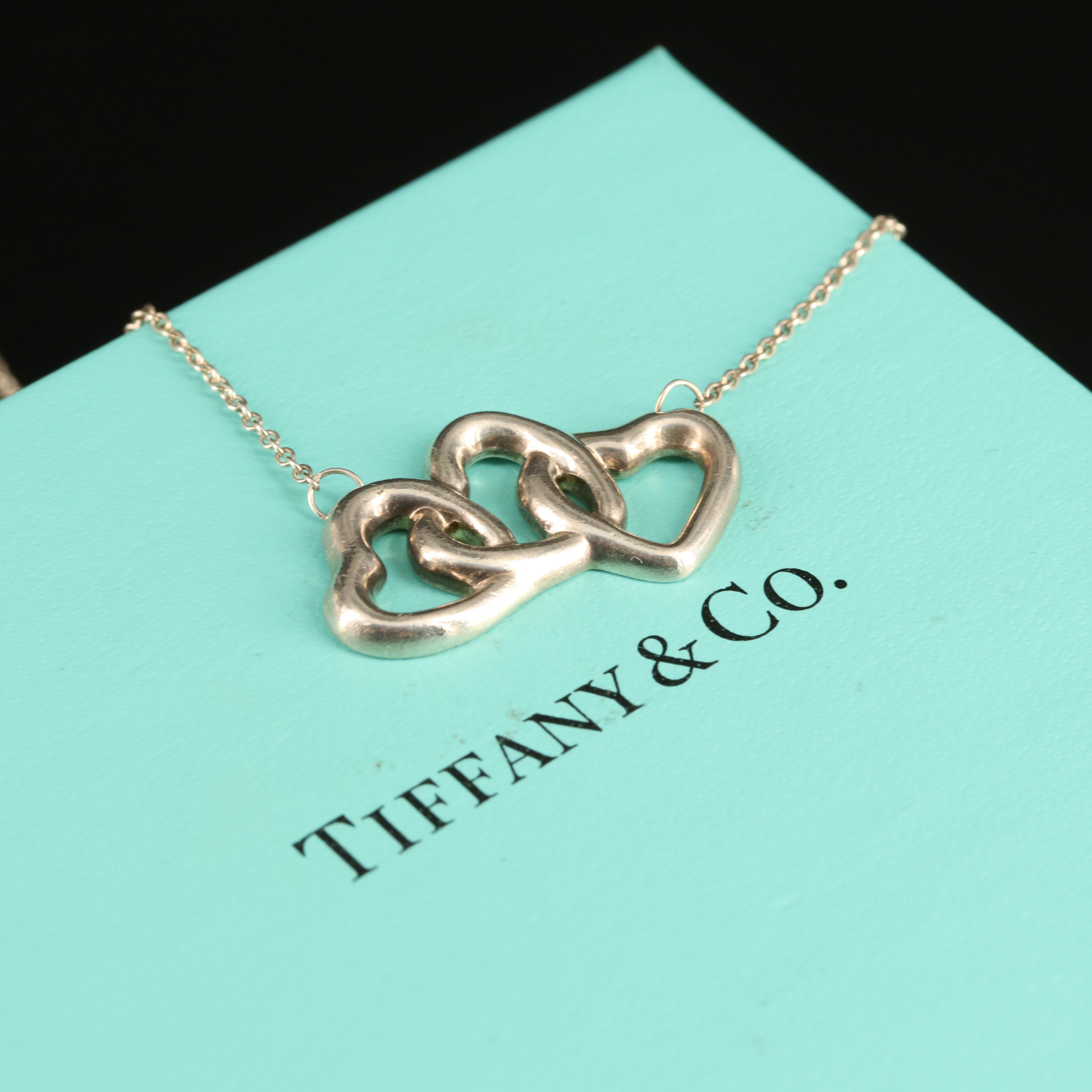 Tiffany & Co. Triple Heart Pendant on Elsa Peretti for Tiffany & Co. Chain