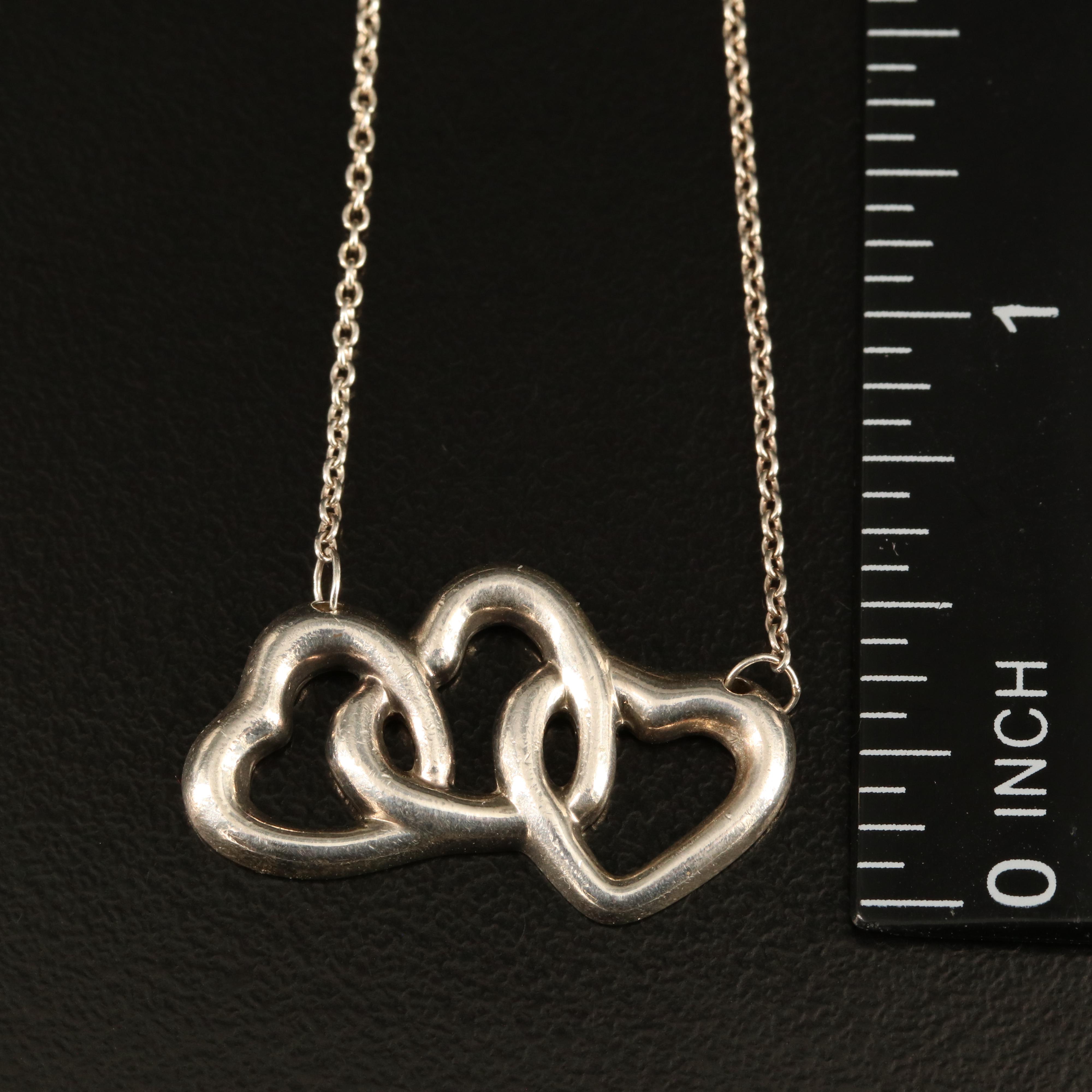 Tiffany & Co. Triple Heart Pendant on Elsa Peretti for Tiffany & Co. Chain