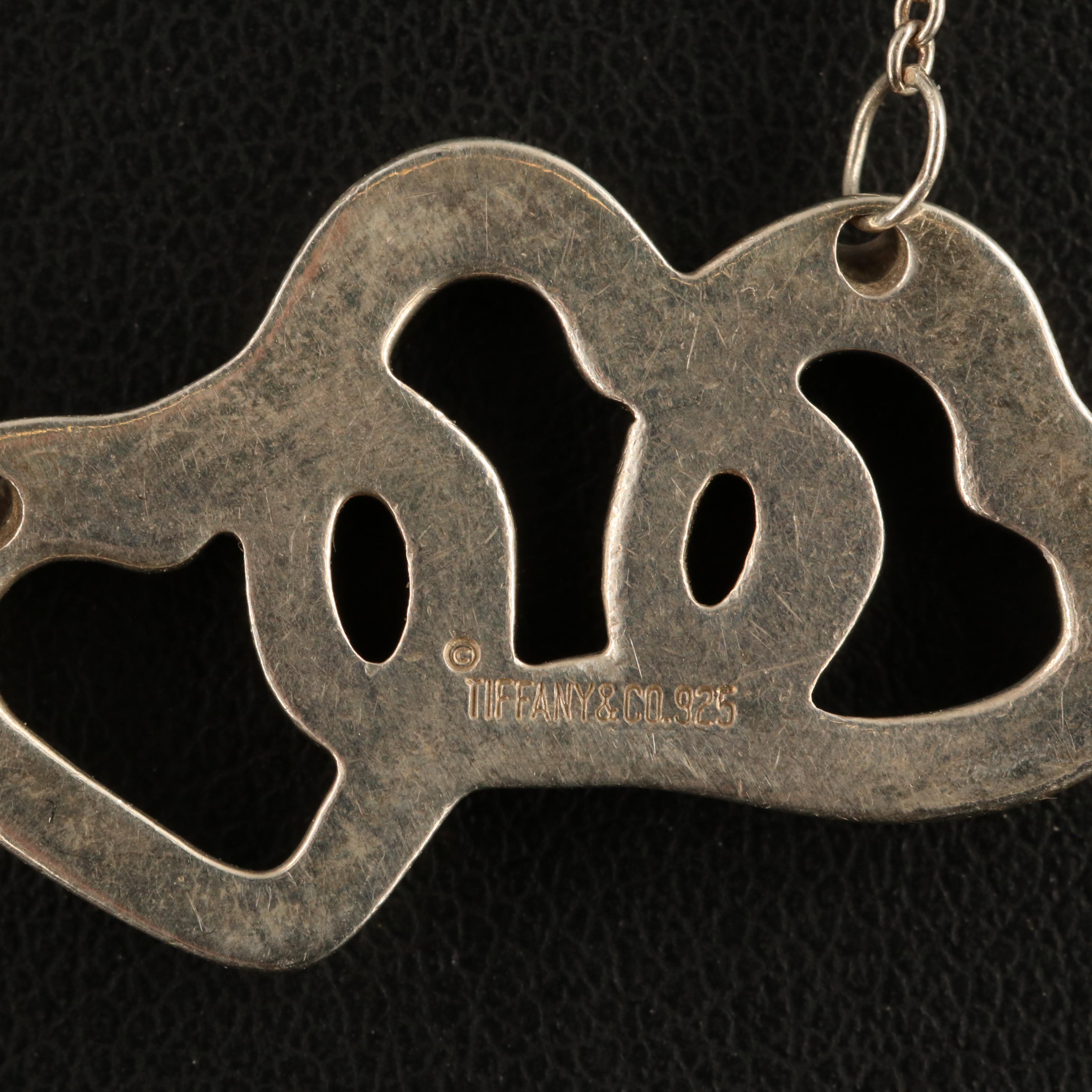 Tiffany & Co. Triple Heart Pendant on Elsa Peretti for Tiffany & Co. Chain