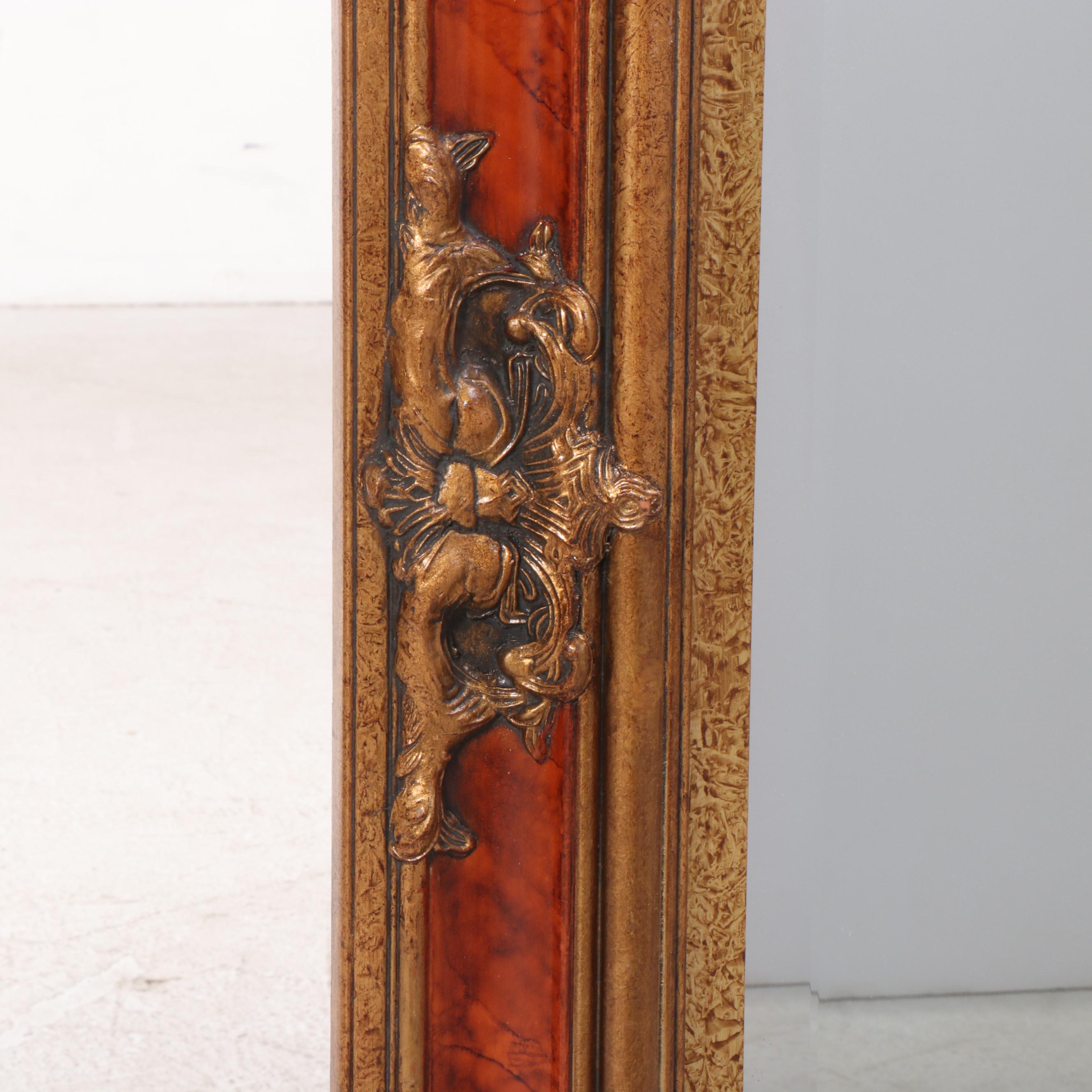 Neoclassical Style Painted and Parcel-Gilt Overmantel Mirror