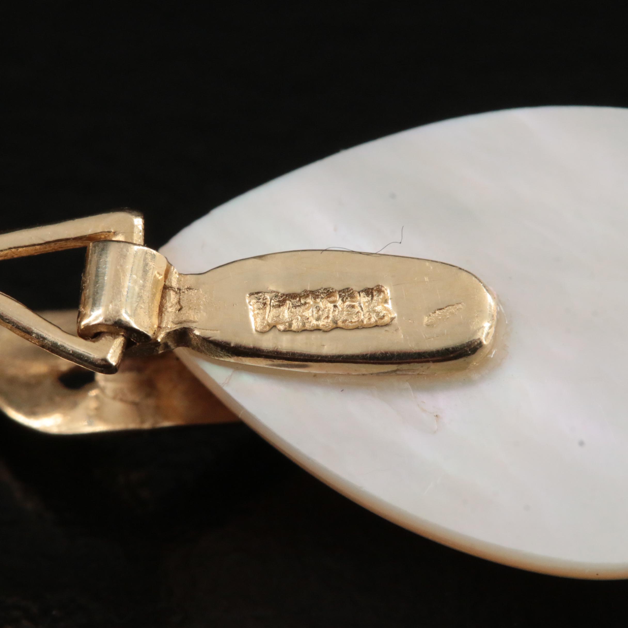 14K Pearl Teardrop Enhancer Pendant Necklace