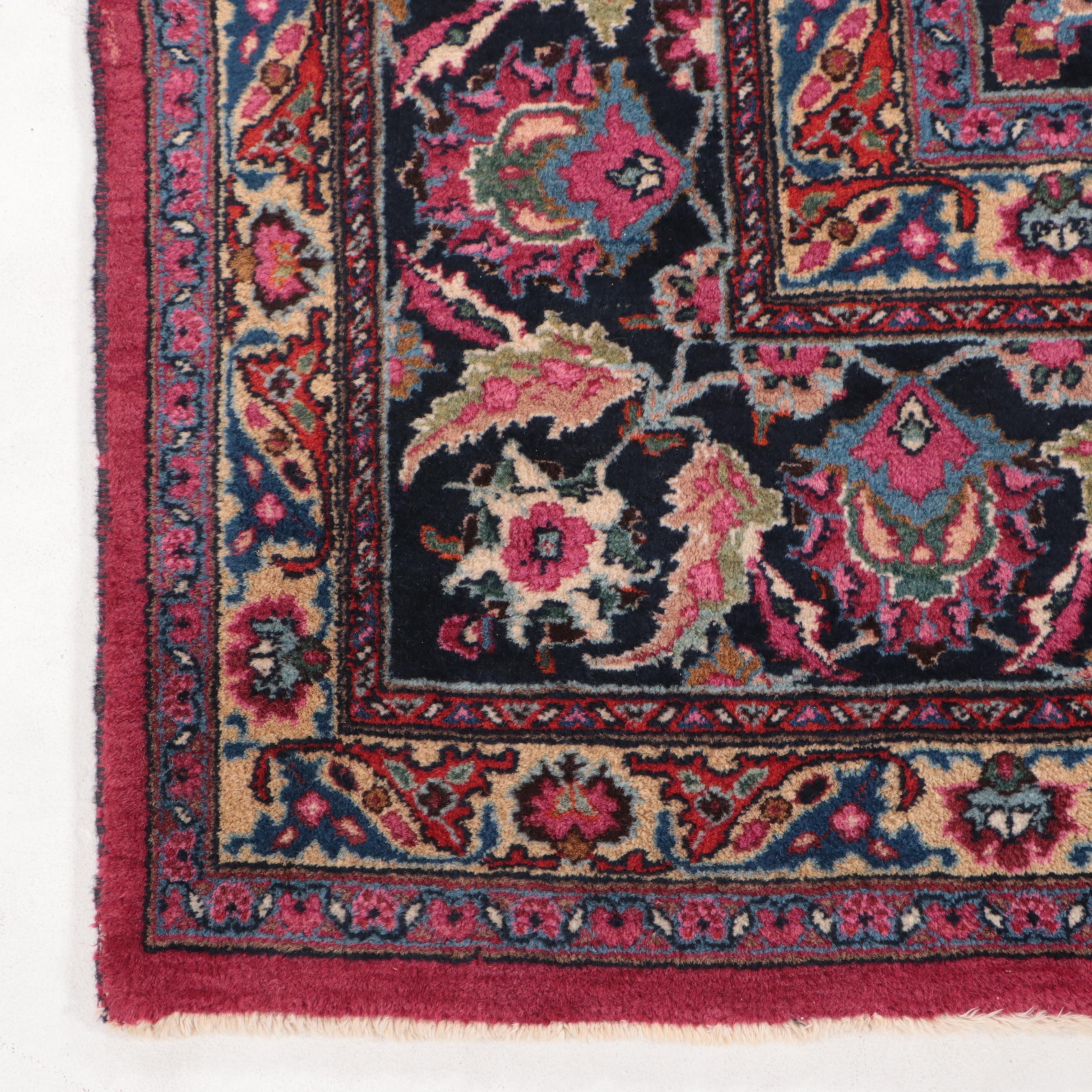 10' x 13'6 Hand-Knotted Persian Kashan Room Sized Rug