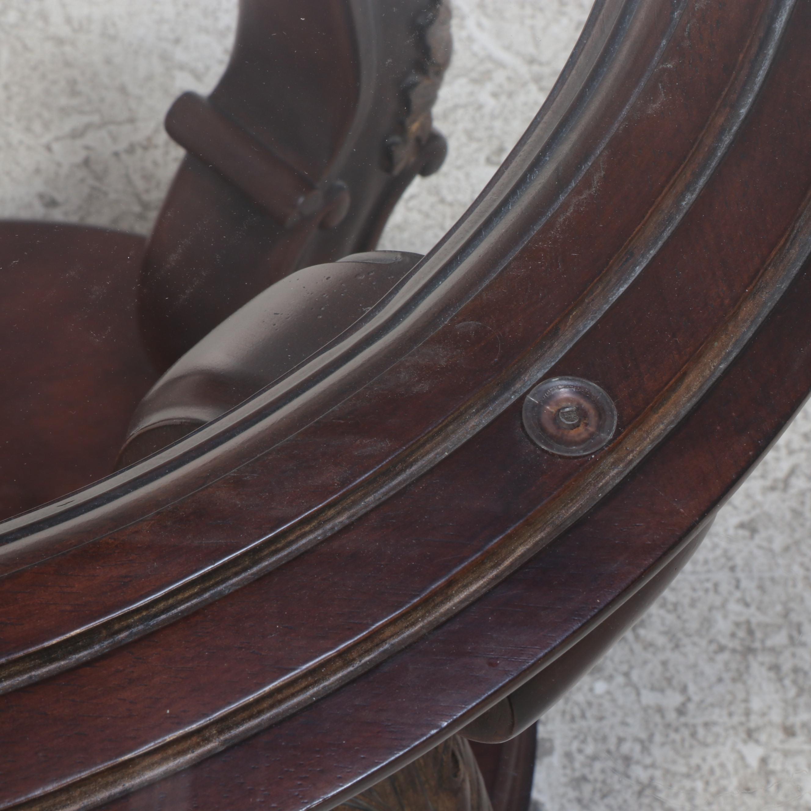 Baroque Style Walnut-Stained, Parcel-Gilt and Glass Top Table