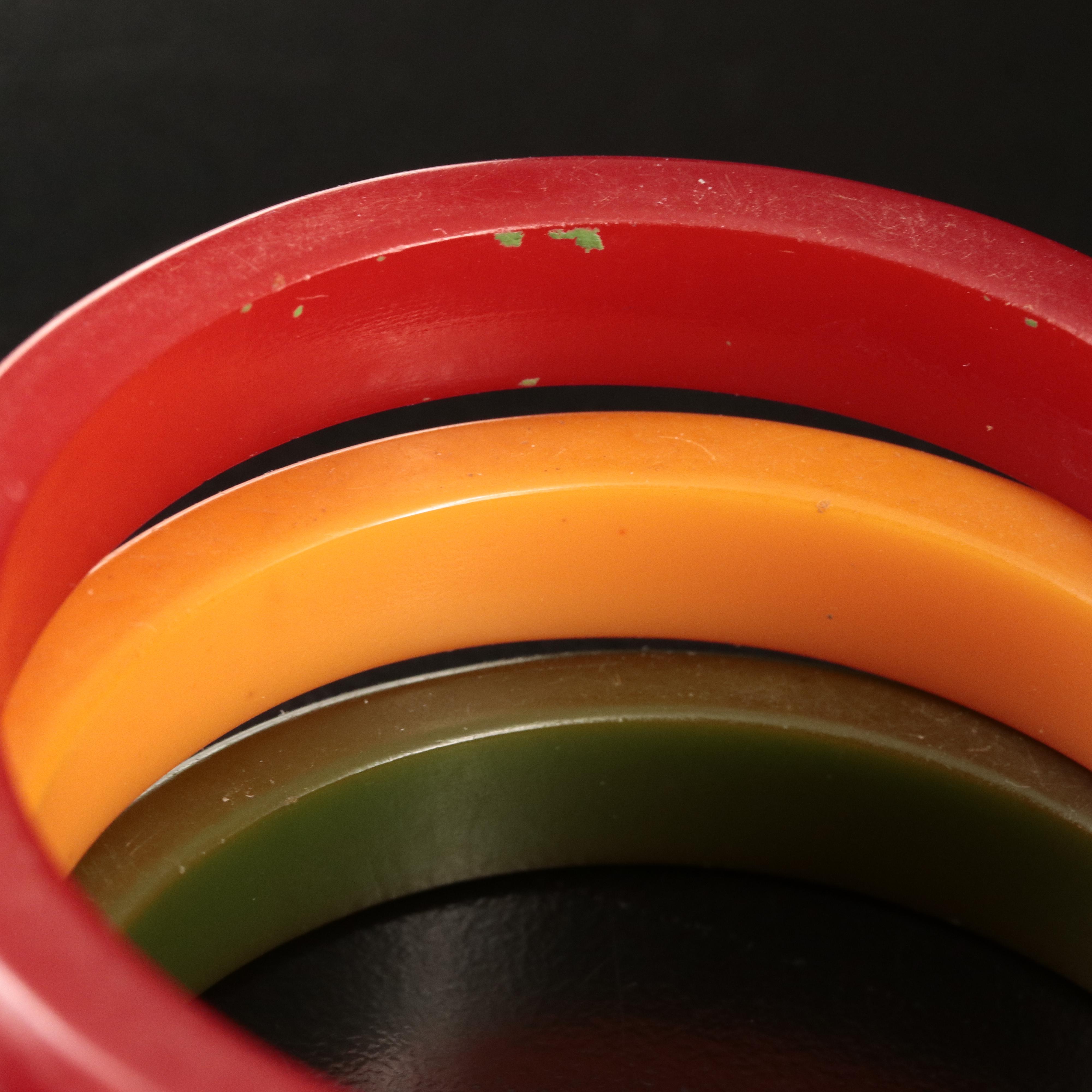 Bangles and Belt Buckle Including Bakelite and Rhinestone