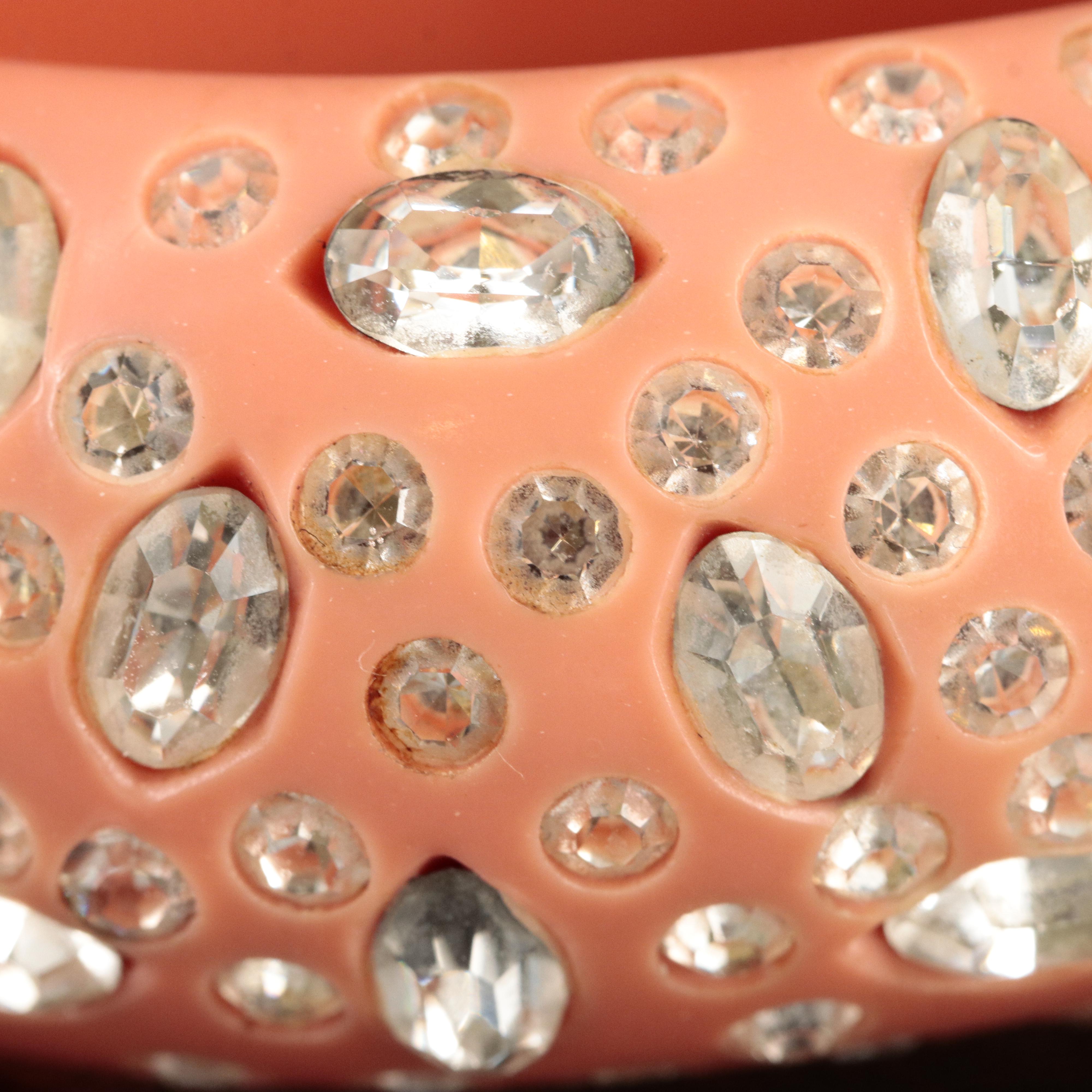 Bangles and Belt Buckle Including Bakelite and Rhinestone