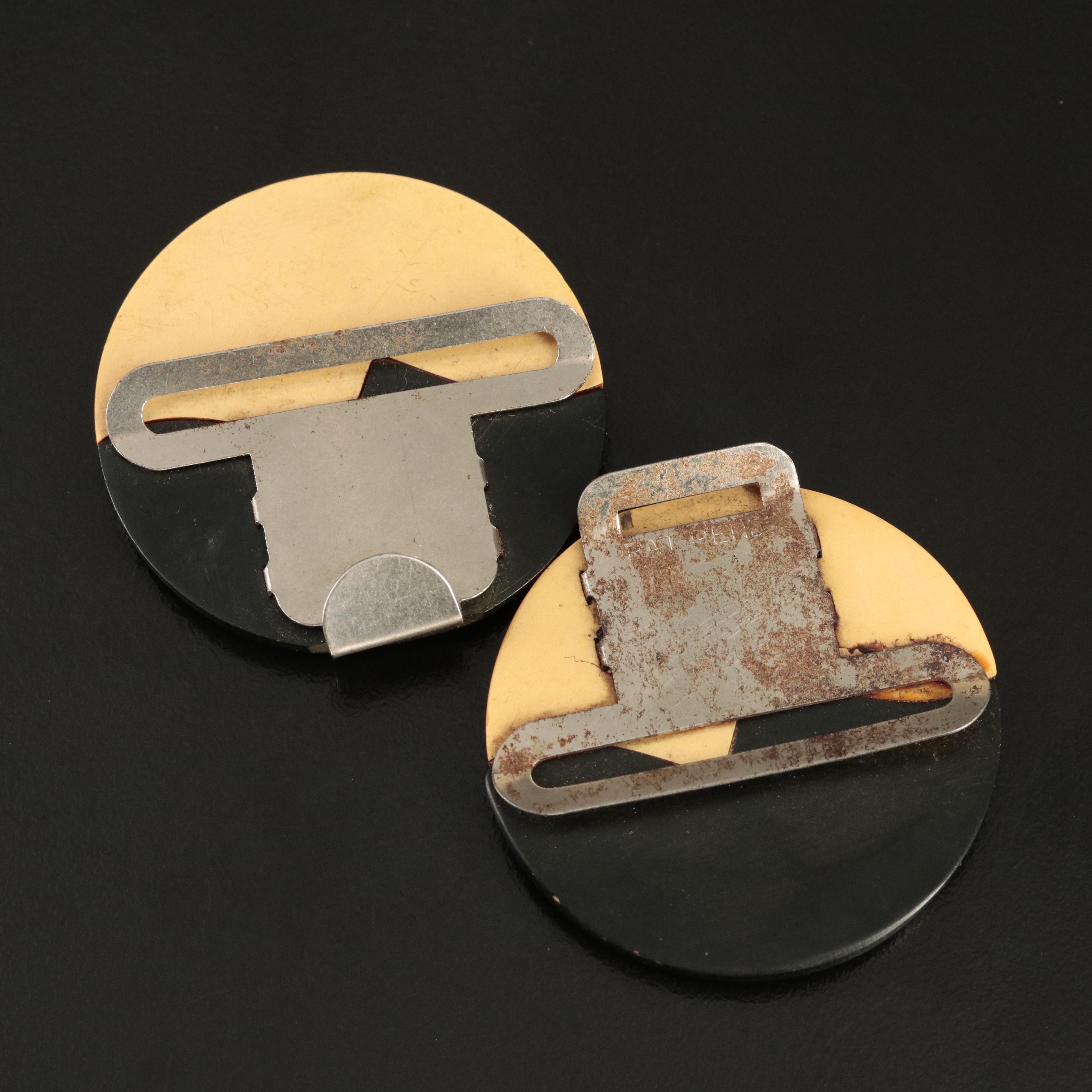 Bangles and Belt Buckle Including Bakelite and Rhinestone