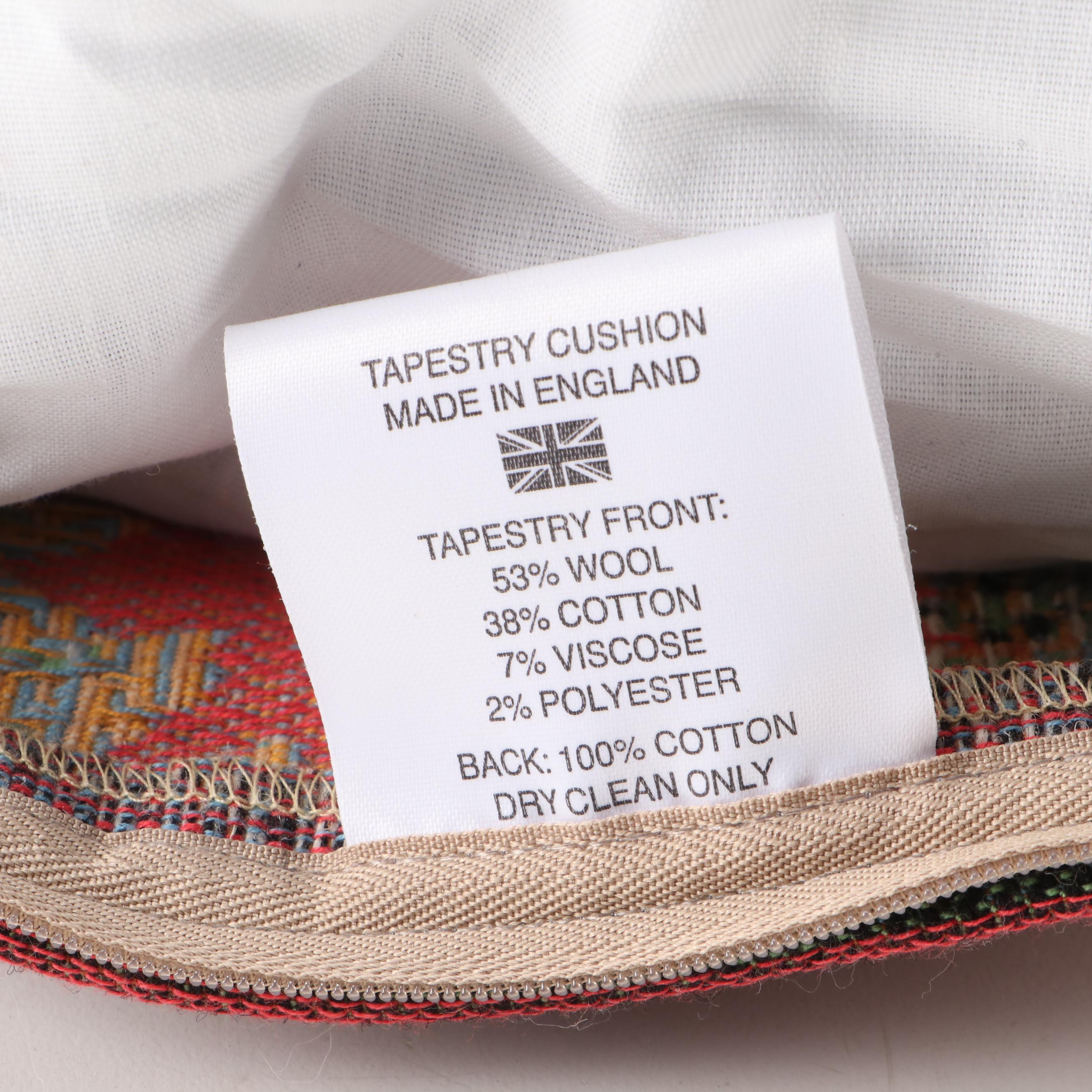 Hines of Oxford Jacquard Tapestry Floral Motif Throw Pillows