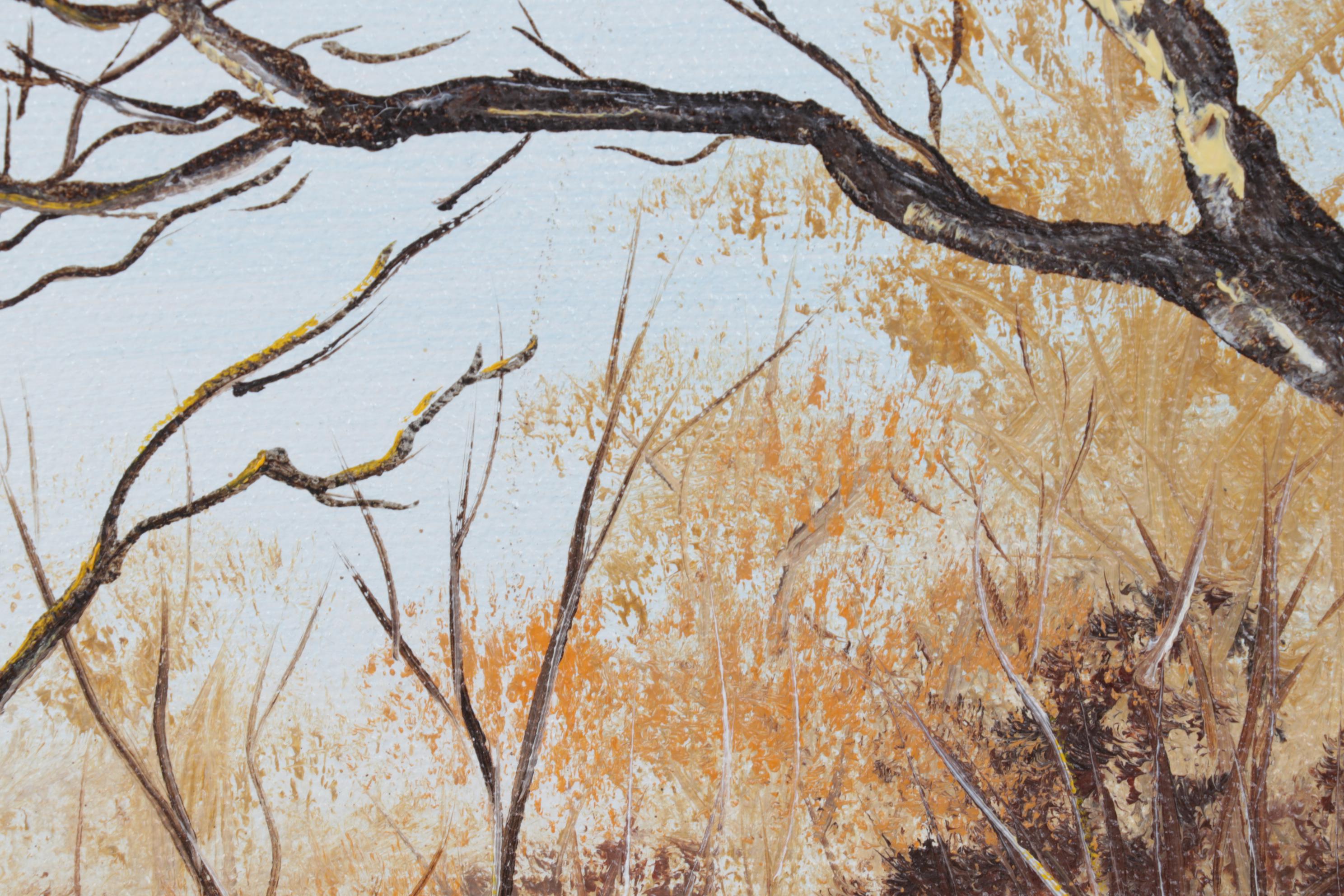 Martha Starr Oil Painting of Dilapidated Rural Building, 21st Century