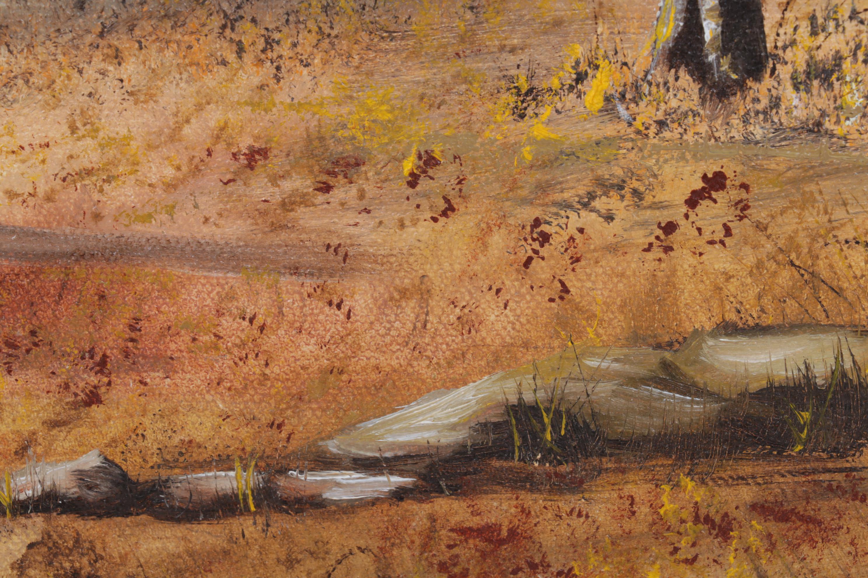 Martha Starr Oil Painting of Dilapidated Rural Building, 21st Century