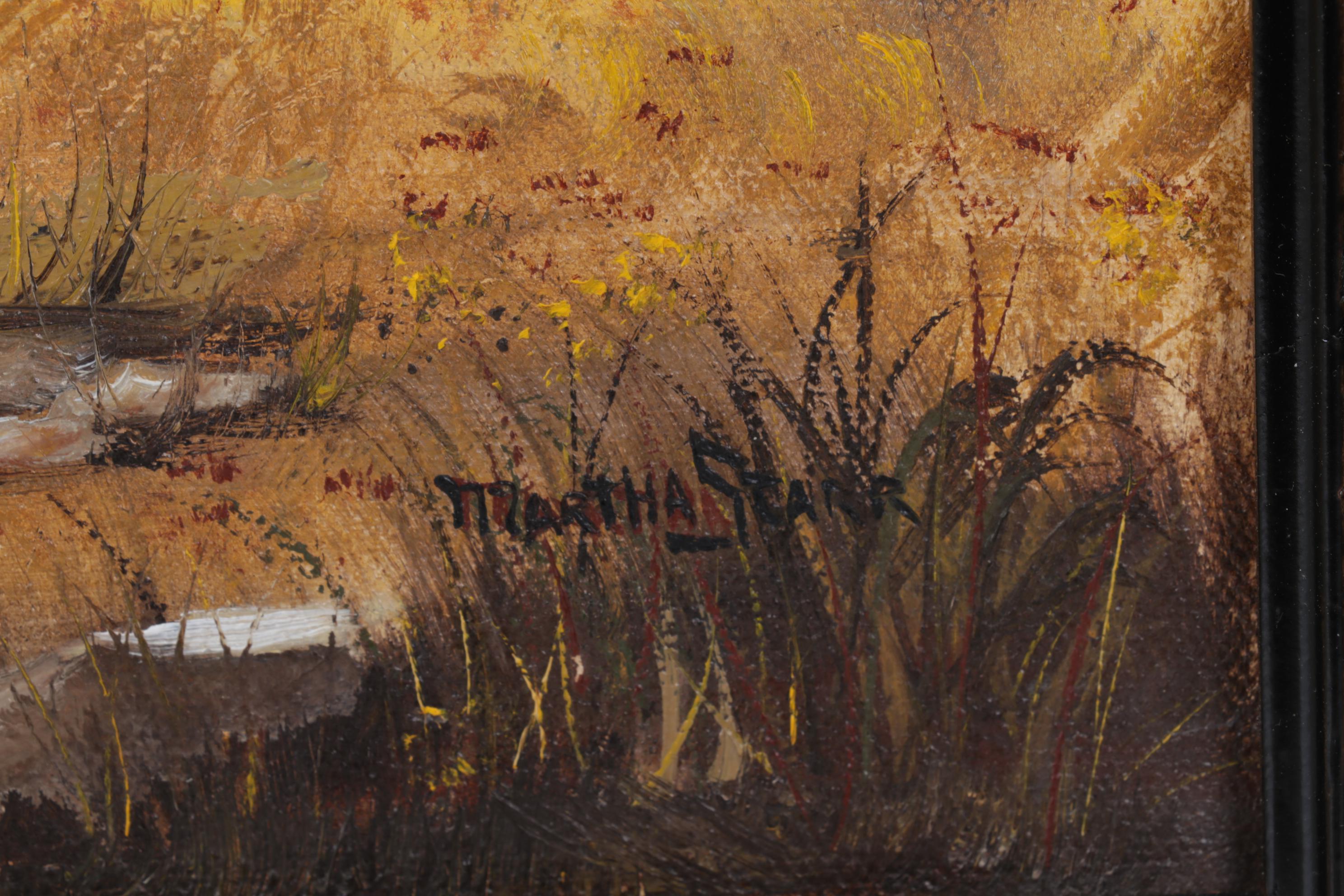 Martha Starr Oil Painting of Dilapidated Rural Building, 21st Century