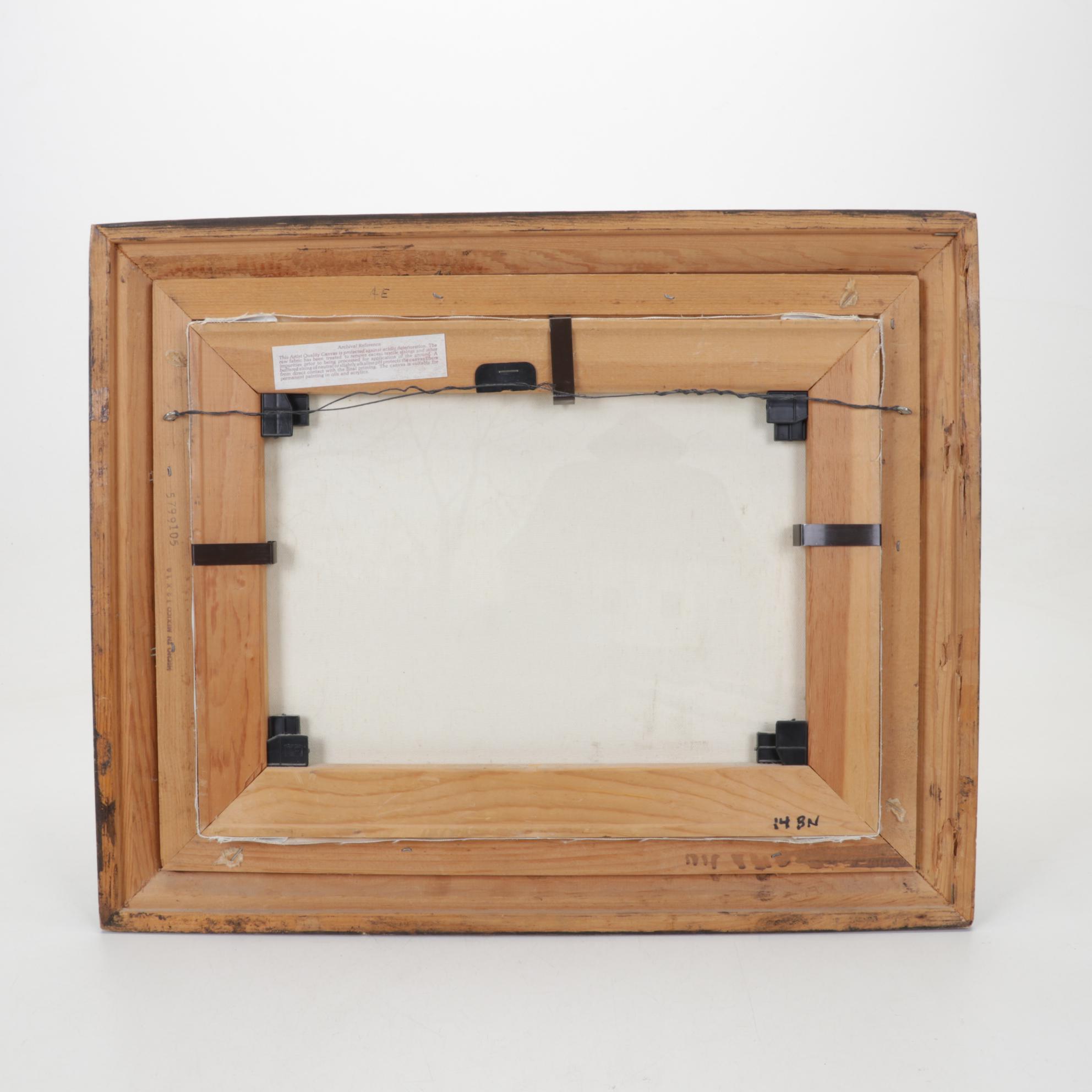 Martha Starr Oil Painting of Dilapidated Rural Building, 21st Century