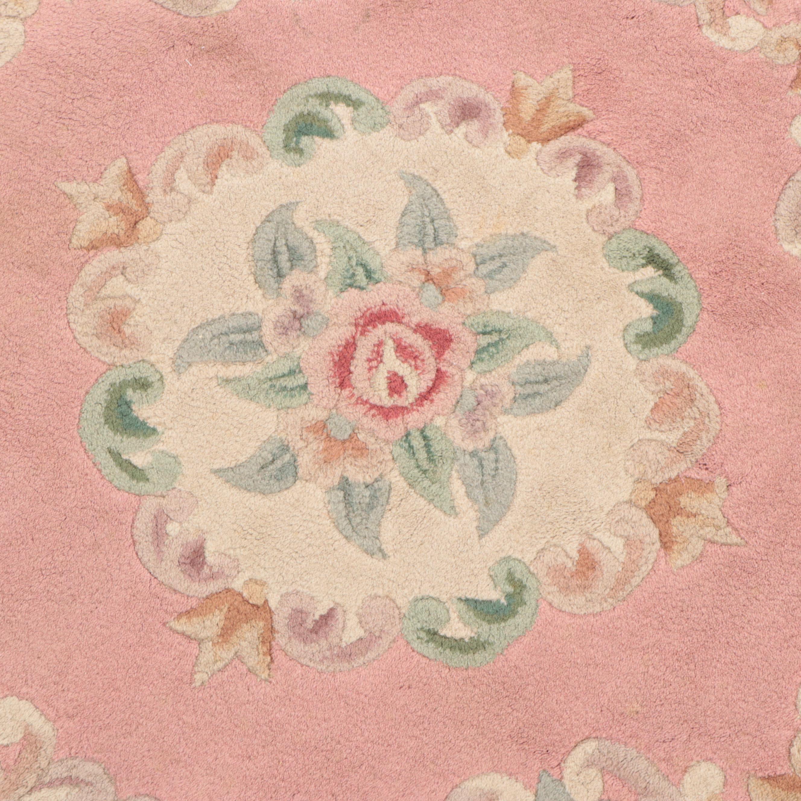 4'7 Round Hand-Tufted Chinese Peking Accent Rug