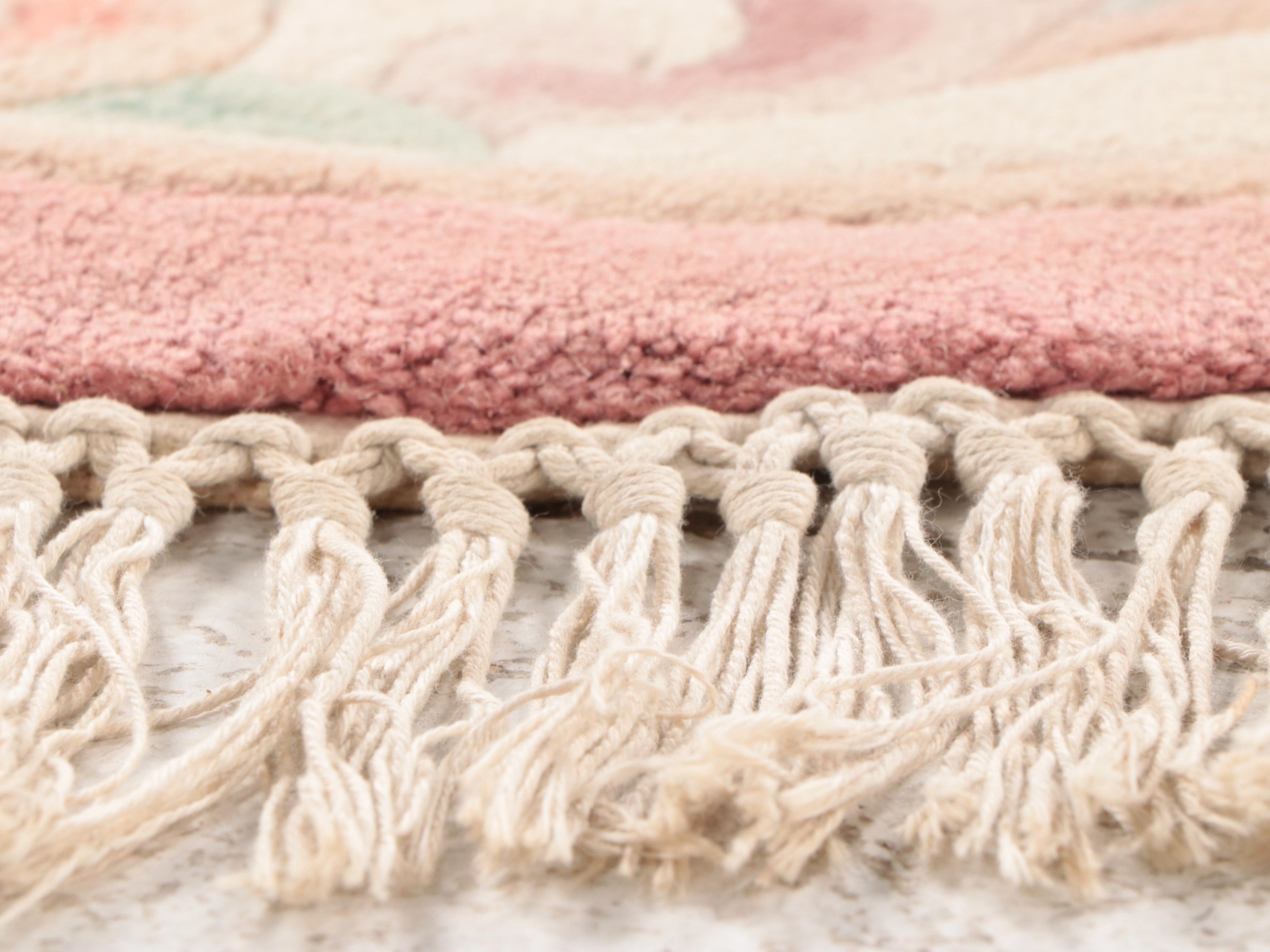 4'7 Round Hand-Tufted Chinese Peking Accent Rug