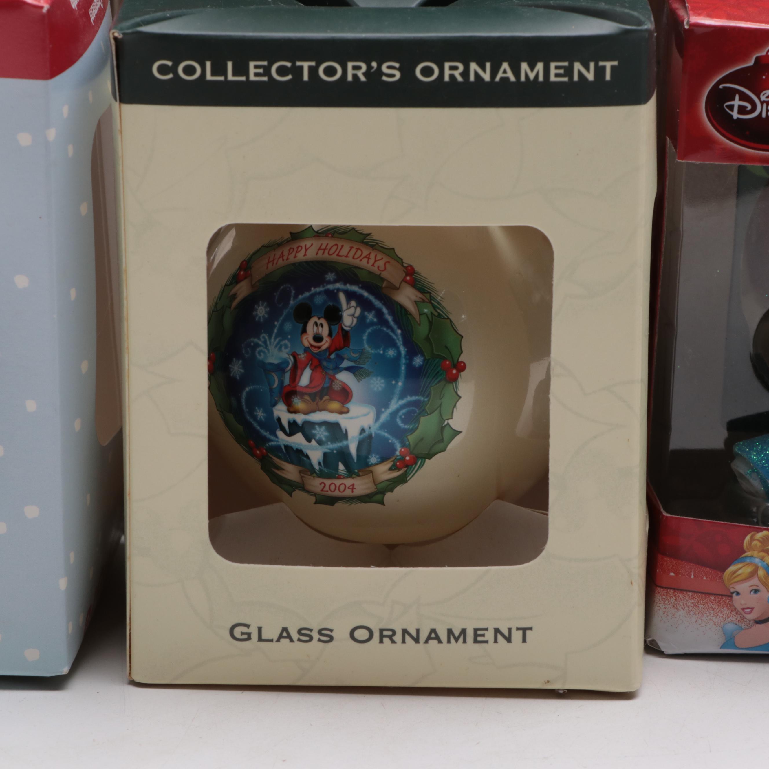 Hallmark and Other Walt Disney Character Themed Christmas Ornaments