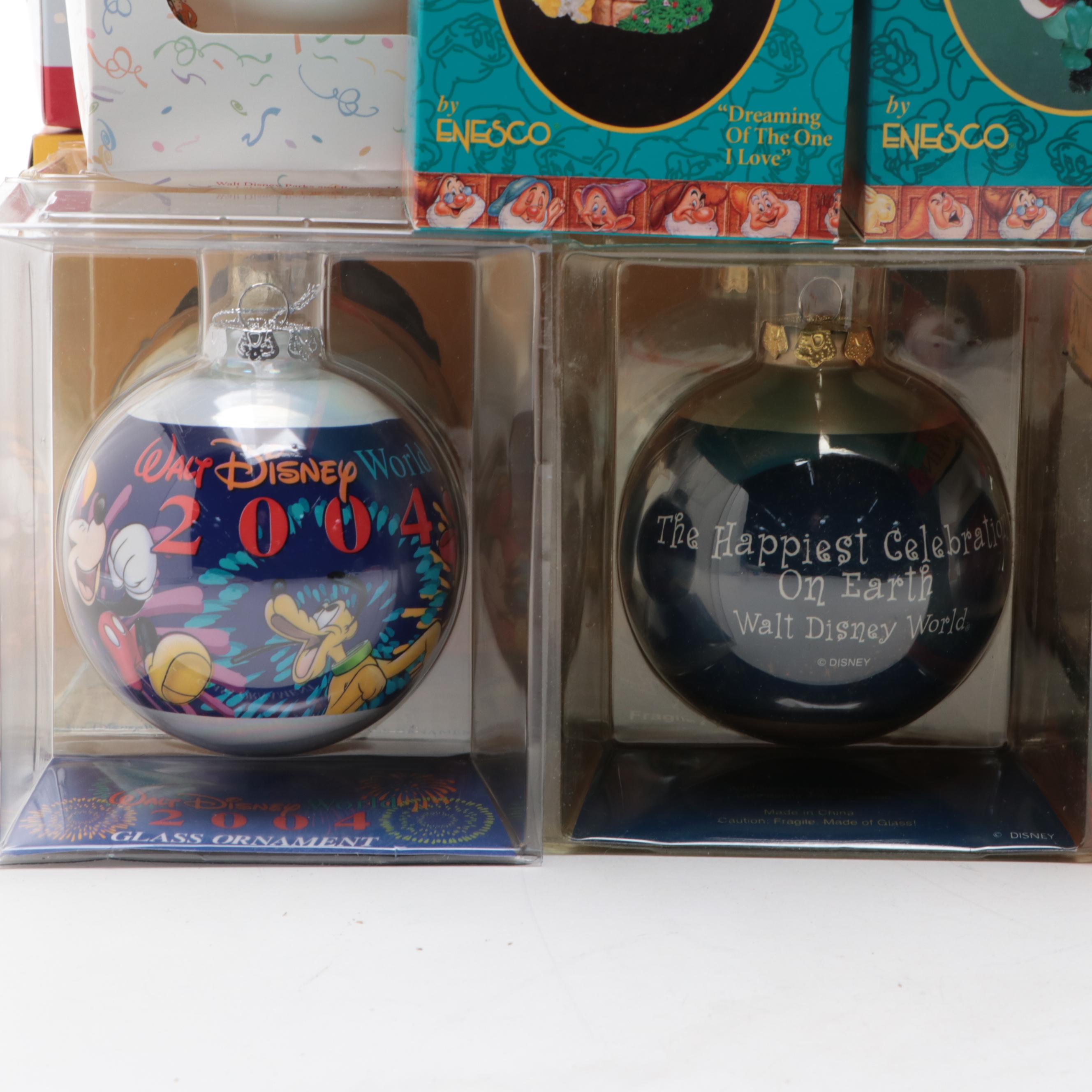 Hallmark and Other Walt Disney Character Themed Christmas Ornaments