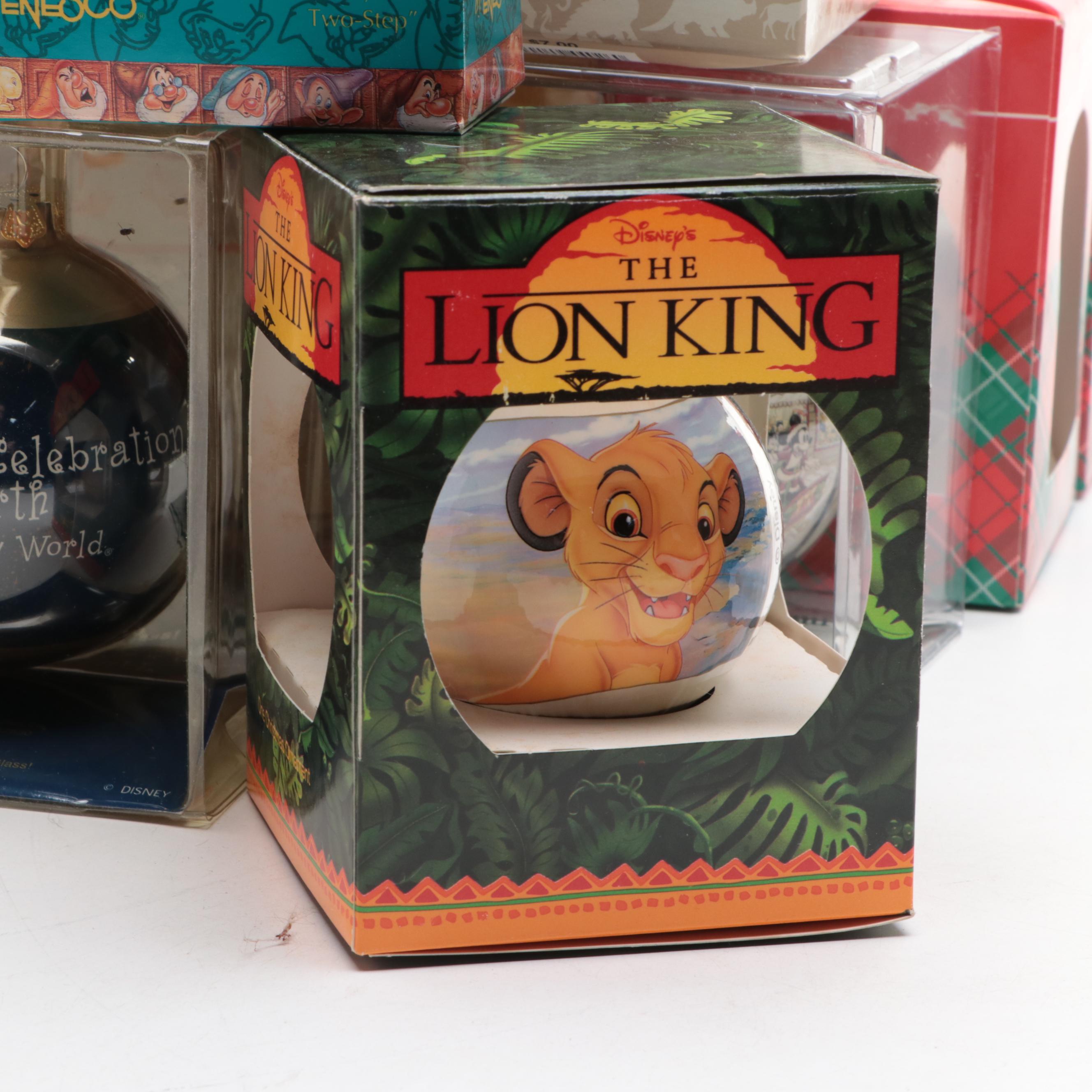 Hallmark and Other Walt Disney Character Themed Christmas Ornaments