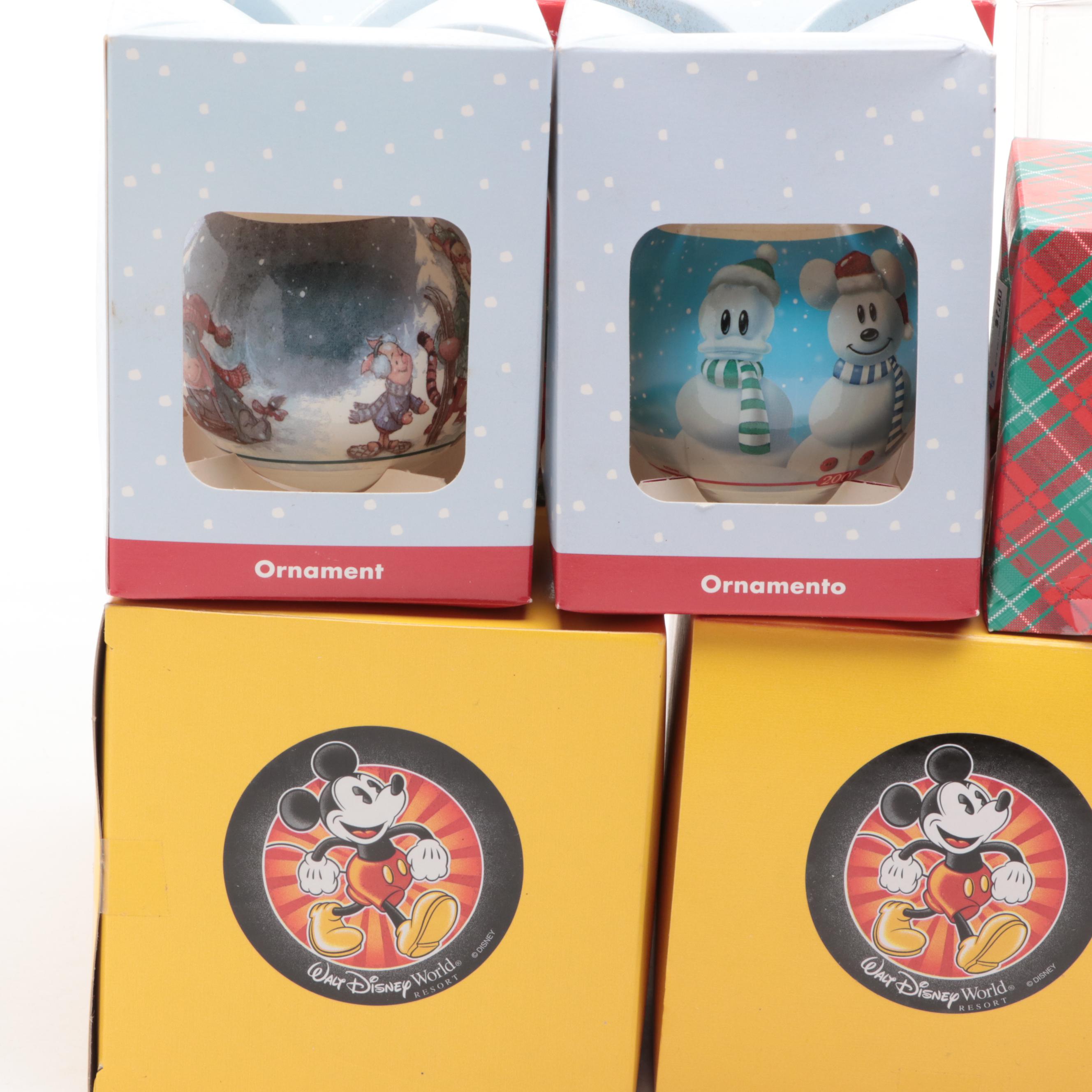 Hallmark and Other Walt Disney Character Themed Christmas Ornaments