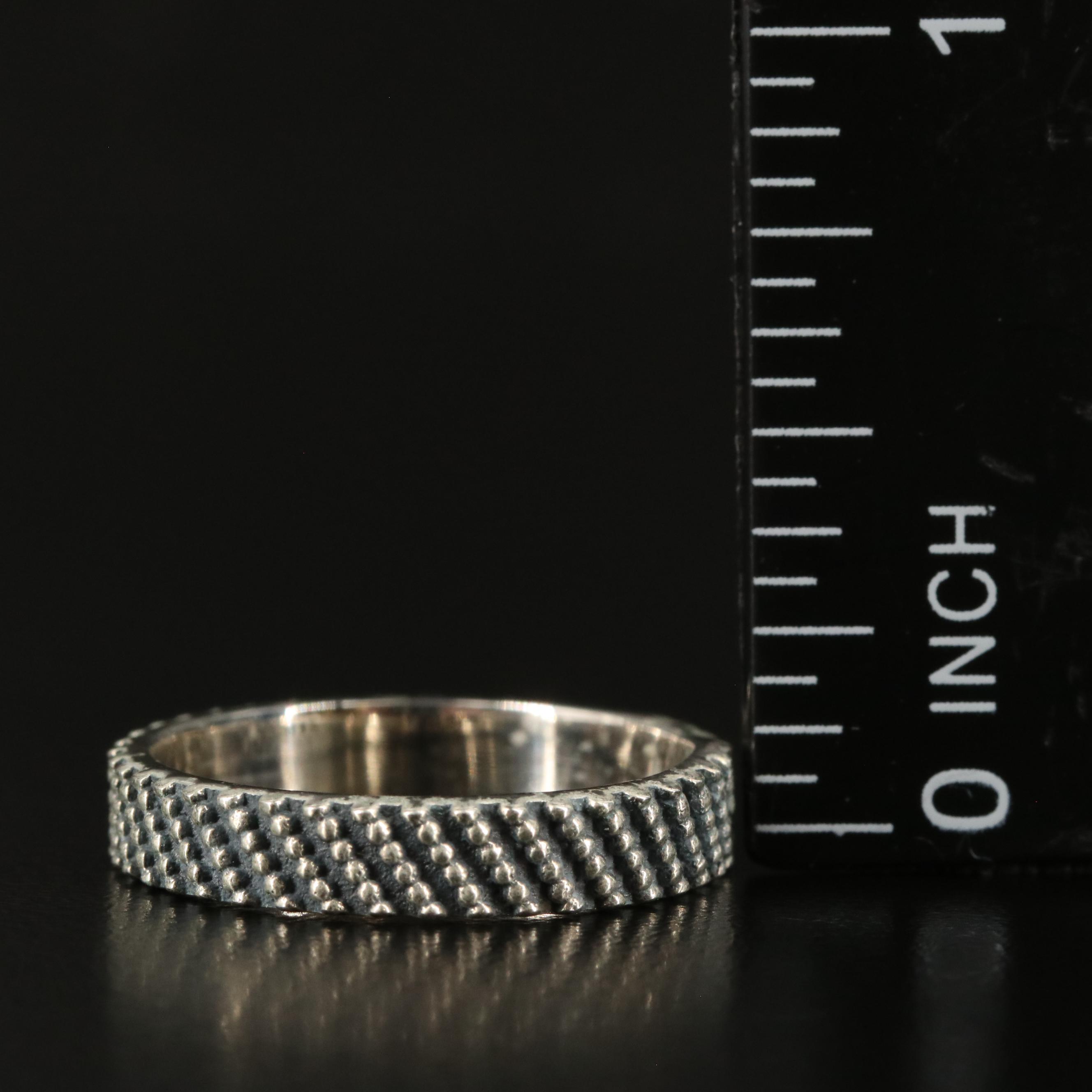 Sterling Textured Band