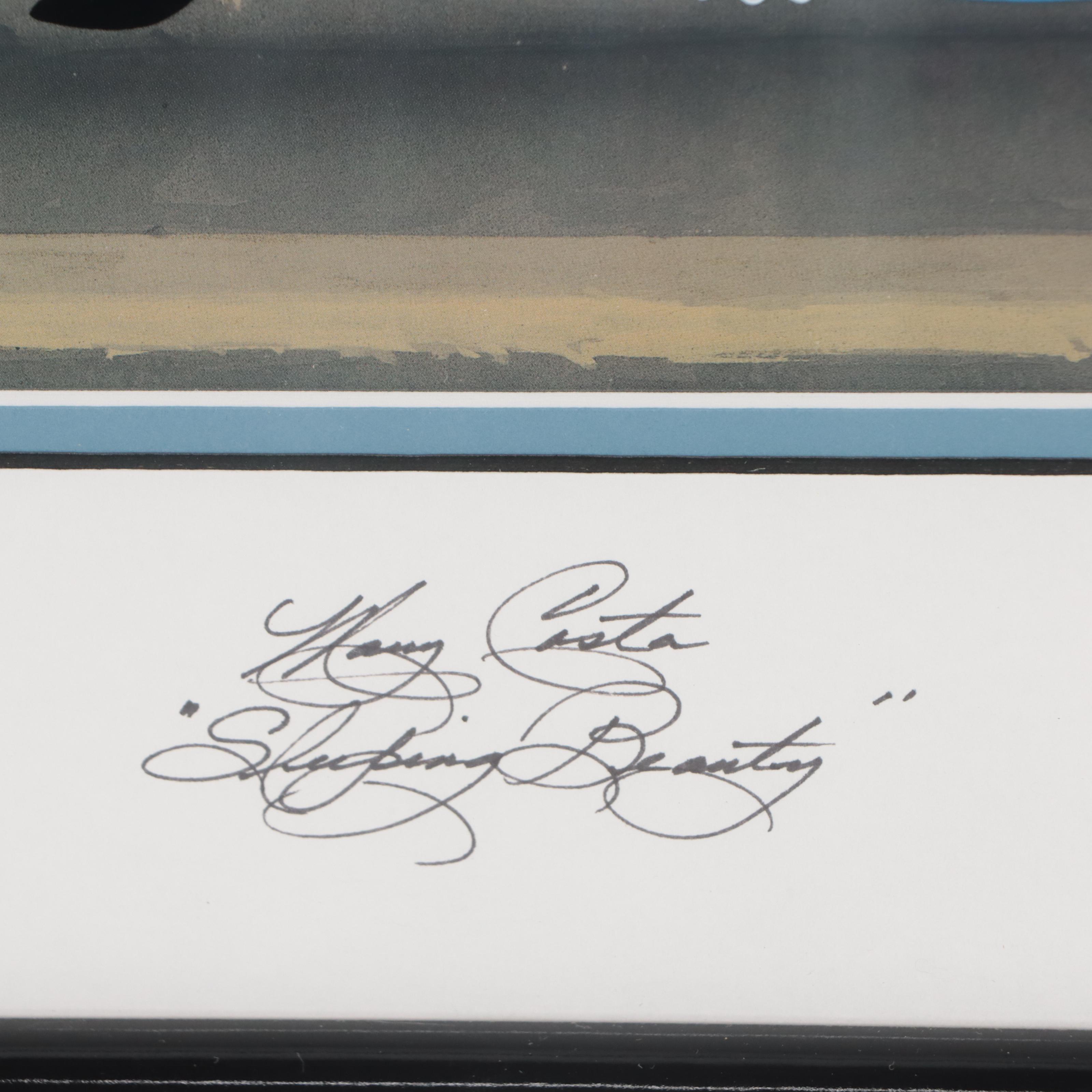 Disney Serical Signed by Character Voice Artist "Phillip and Aurora"