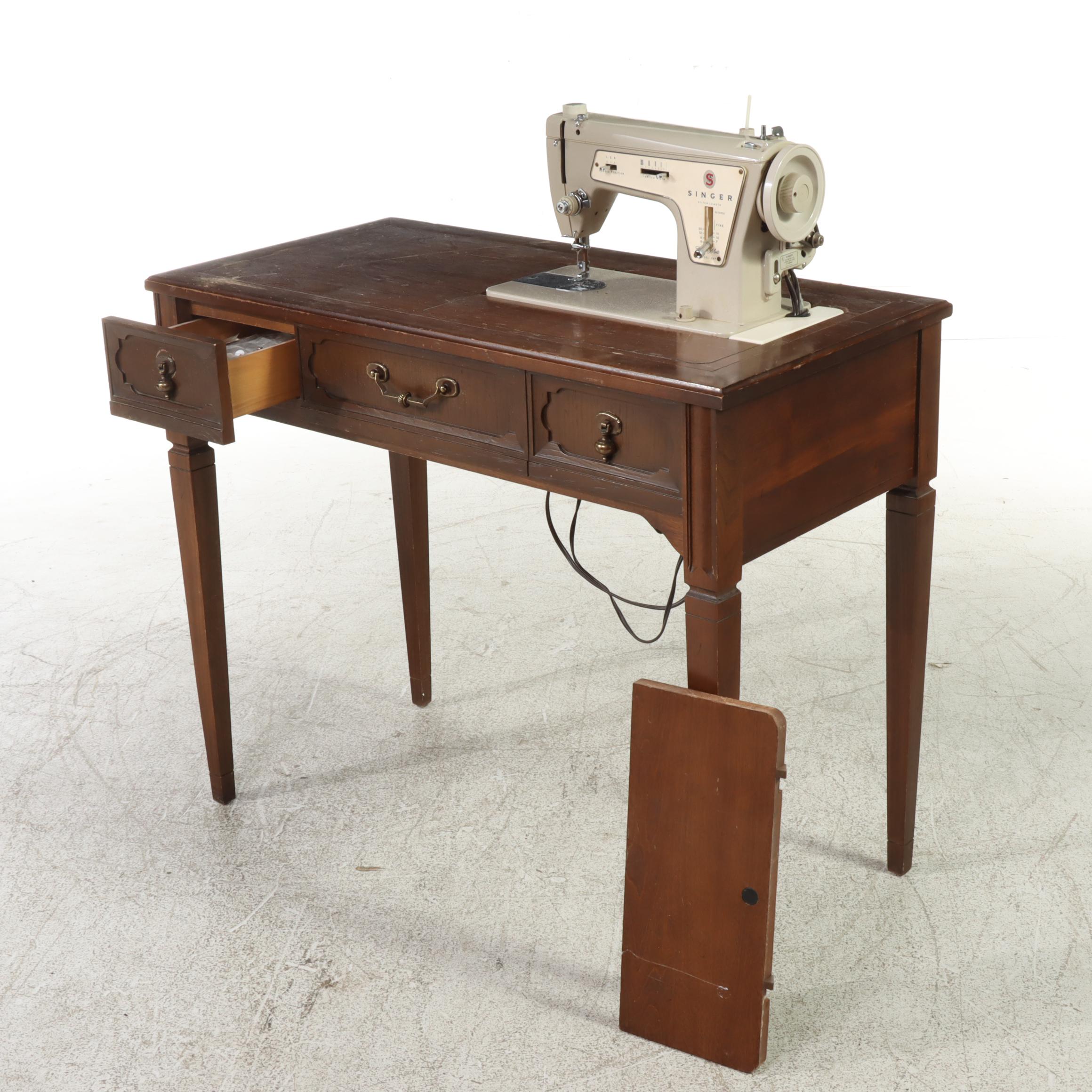 Singer Model 237 Sewing Machine and Table