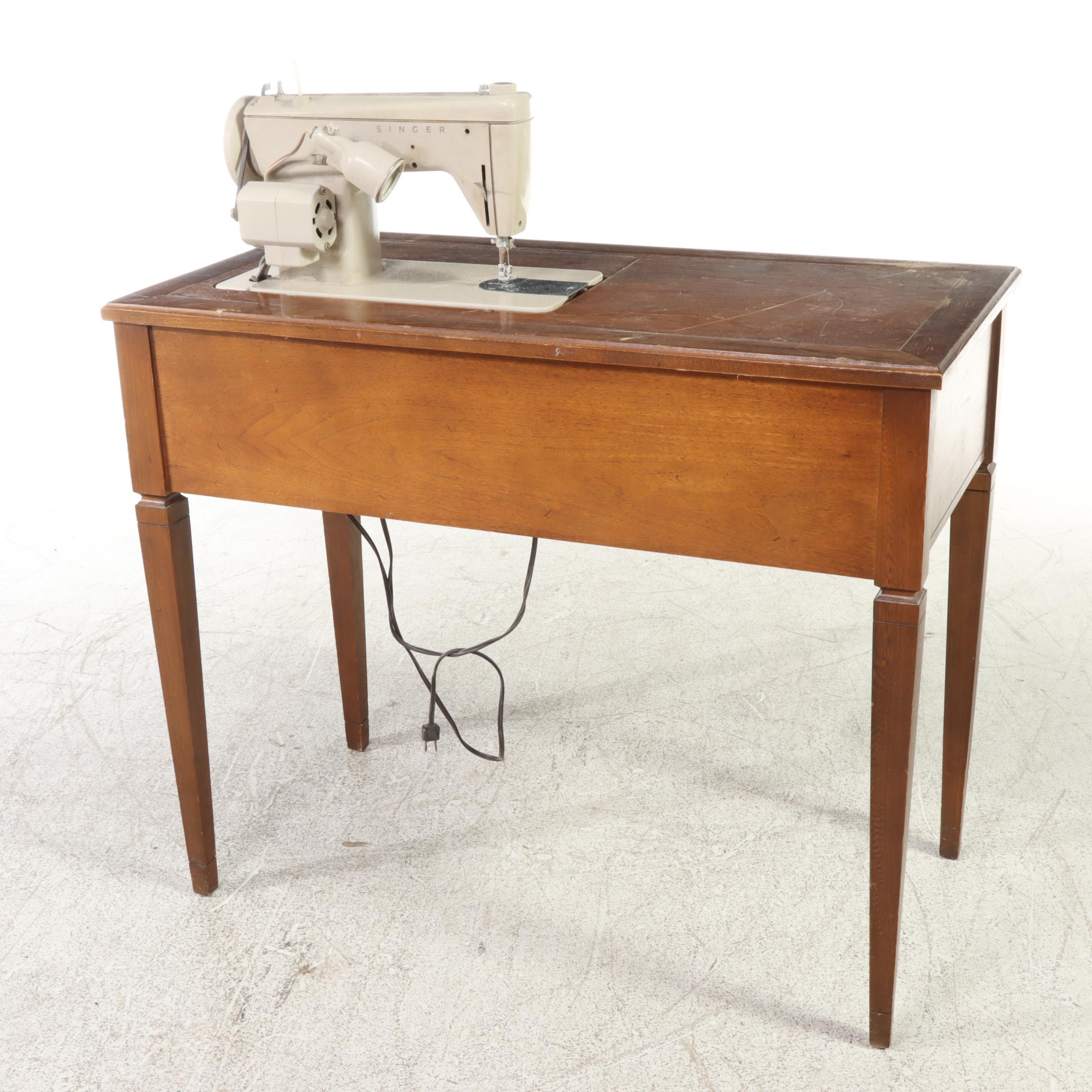 Singer Model 237 Sewing Machine and Table