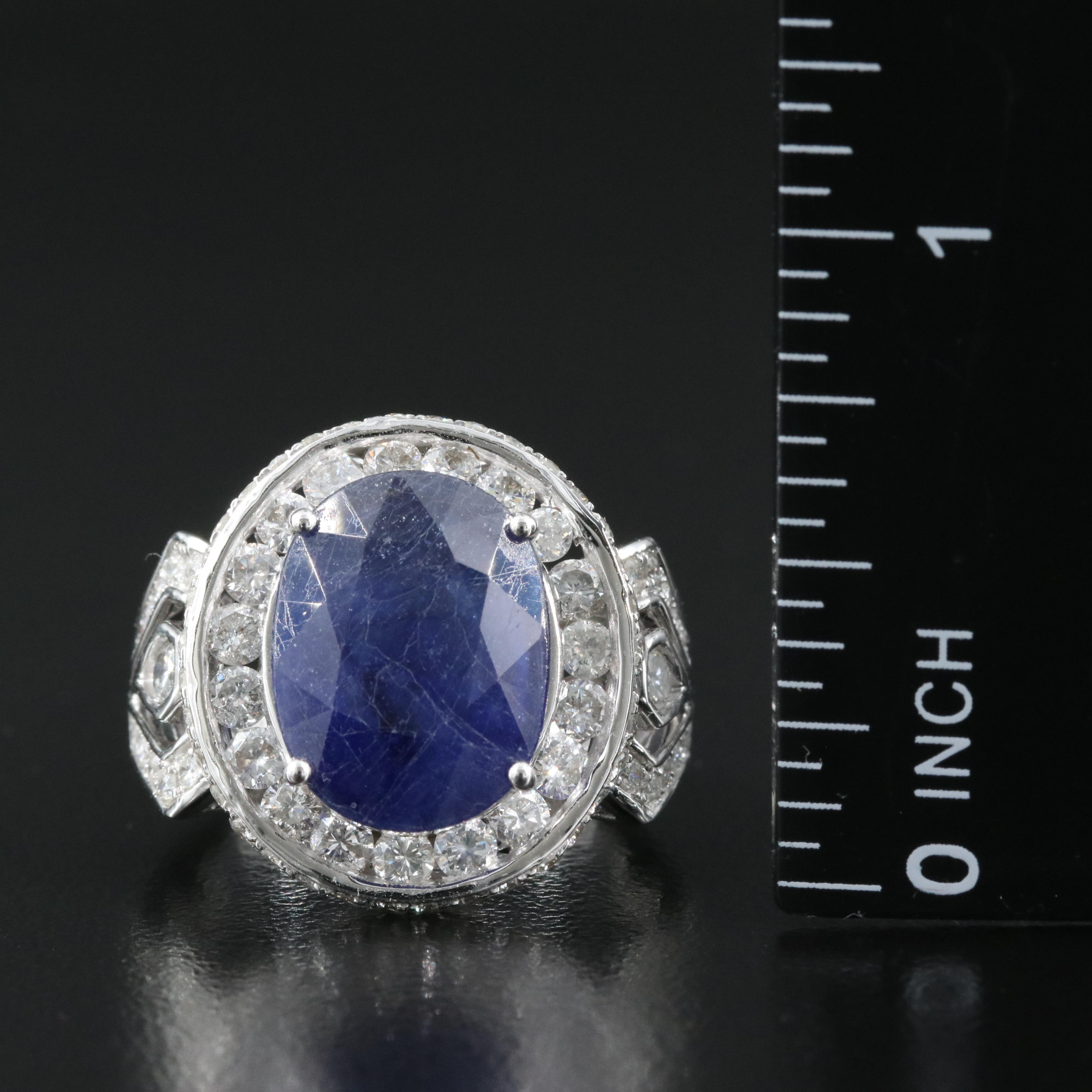 14K Corundum and 2.06 CTW Diamond Ring
