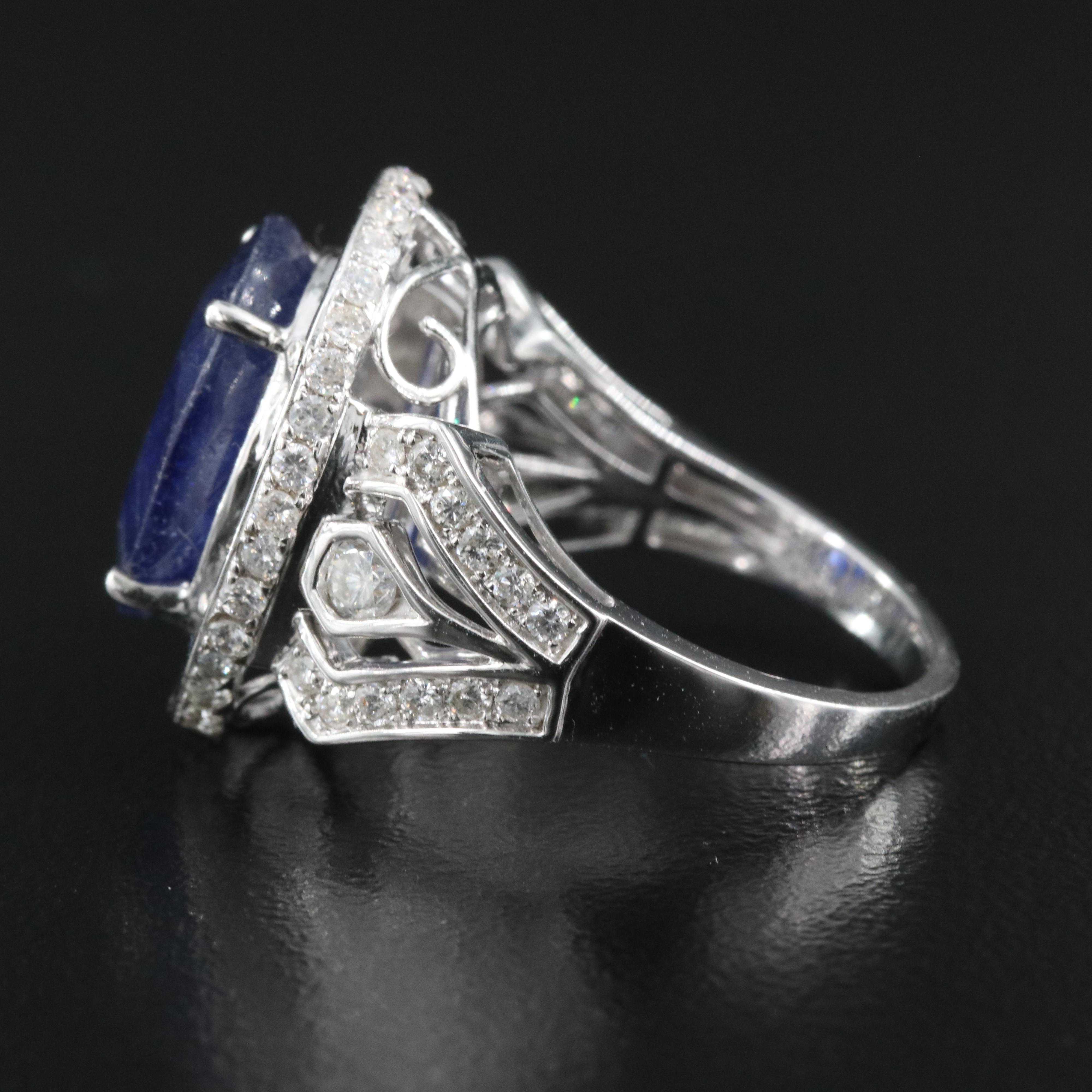 14K Corundum and 2.06 CTW Diamond Ring