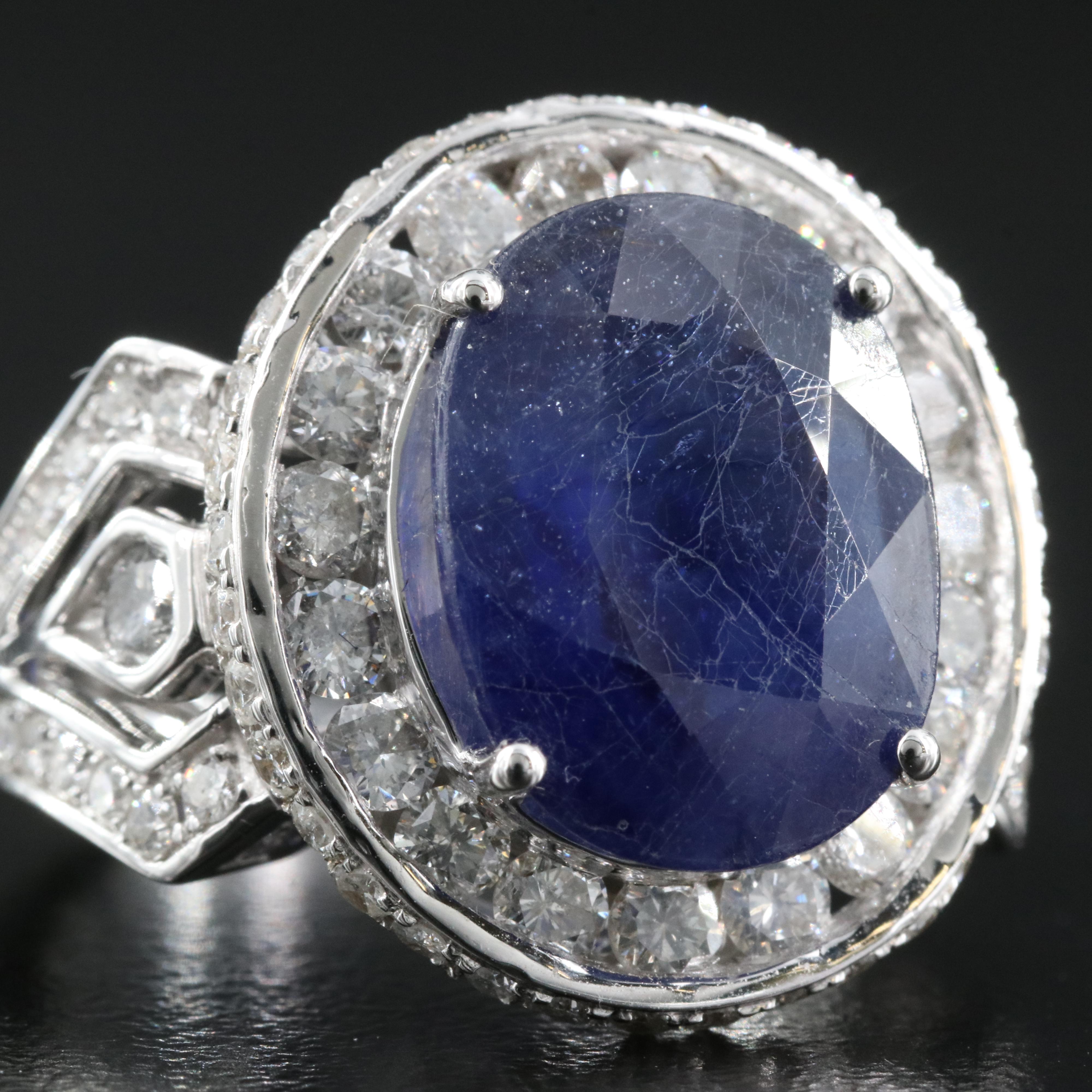 14K Corundum and 2.06 CTW Diamond Ring