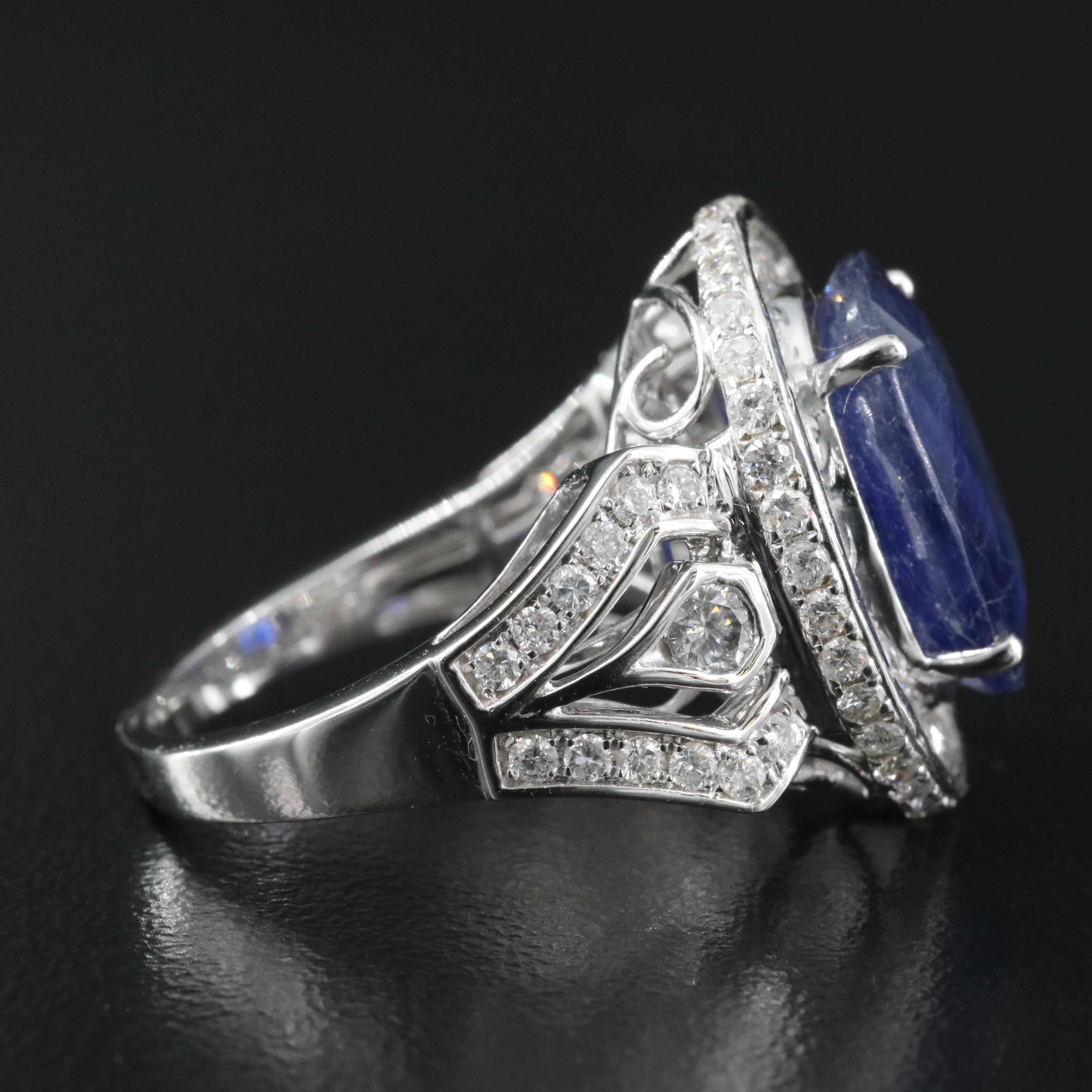 14K Corundum and 2.06 CTW Diamond Ring