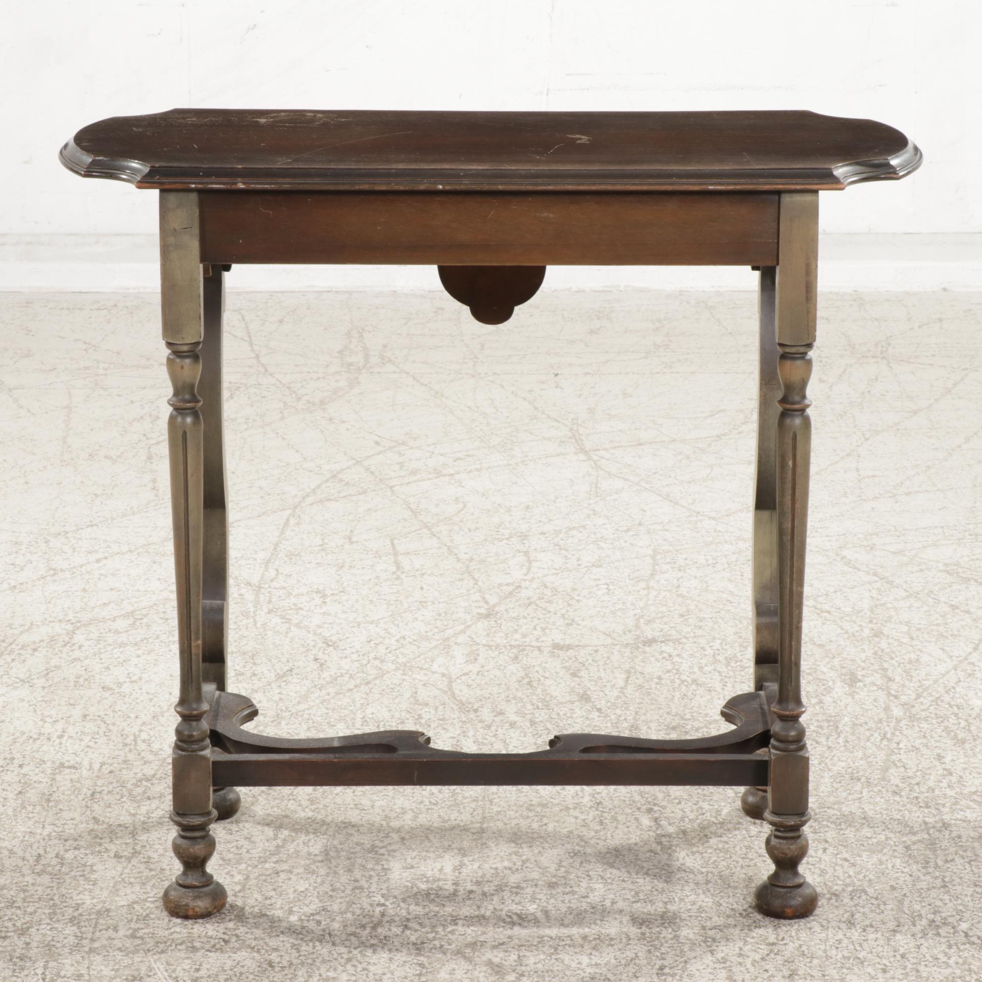 Baroque Style Walnut Hall Table, Early to Mid 20th Century