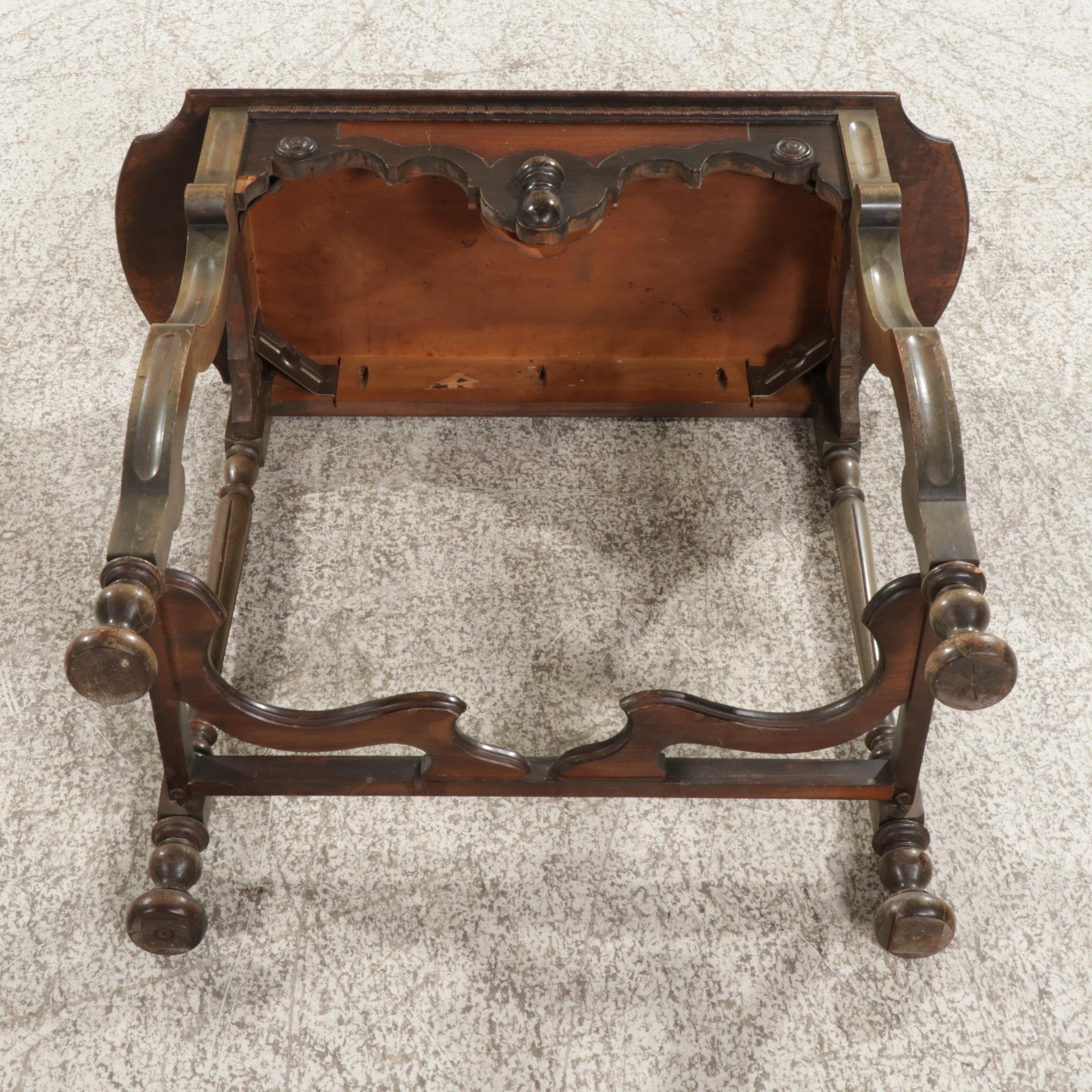 Baroque Style Walnut Hall Table, Early to Mid 20th Century