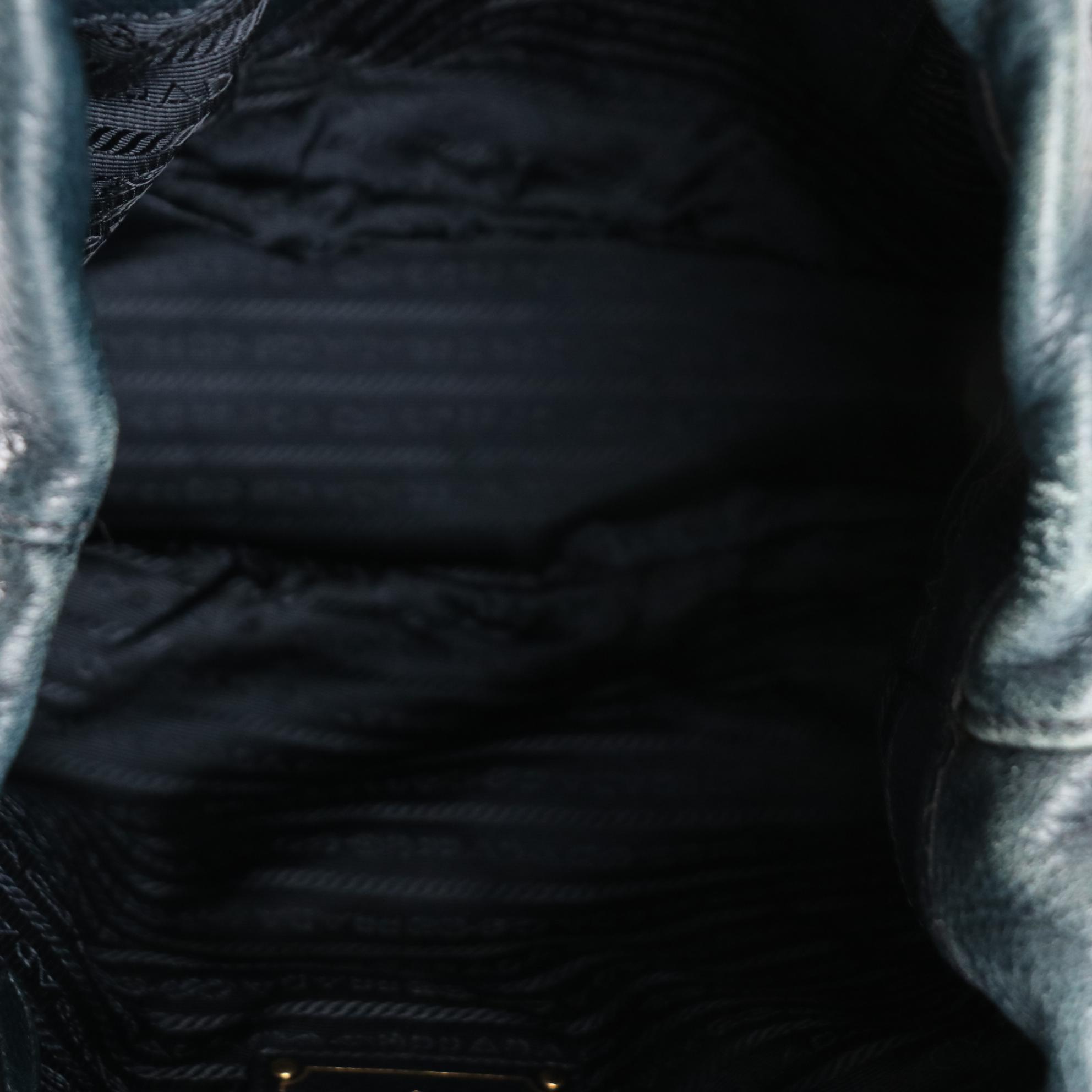 Prada Leather Buckle Strap Two-Way Shoulder Bag