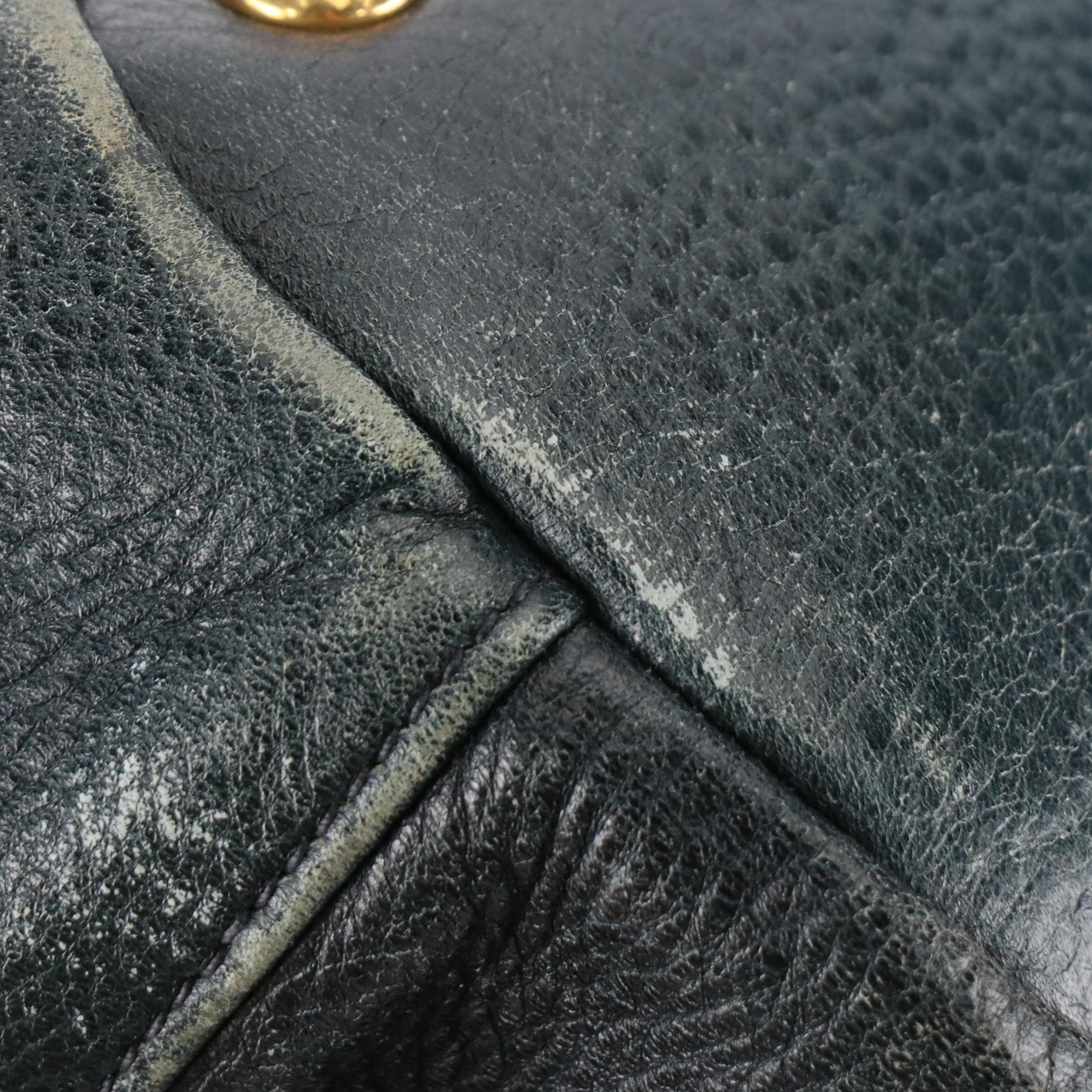 Prada Leather Buckle Strap Two-Way Shoulder Bag