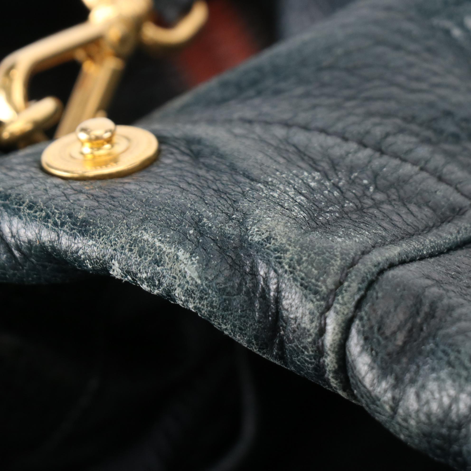 Prada Leather Buckle Strap Two-Way Shoulder Bag