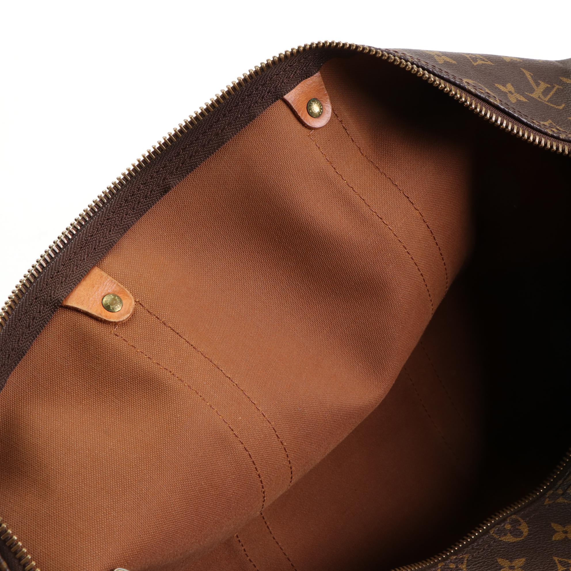 Louis Vuitton Keepall Bandoulière 50 Duffle Bag in Monogram Canvas and Leather