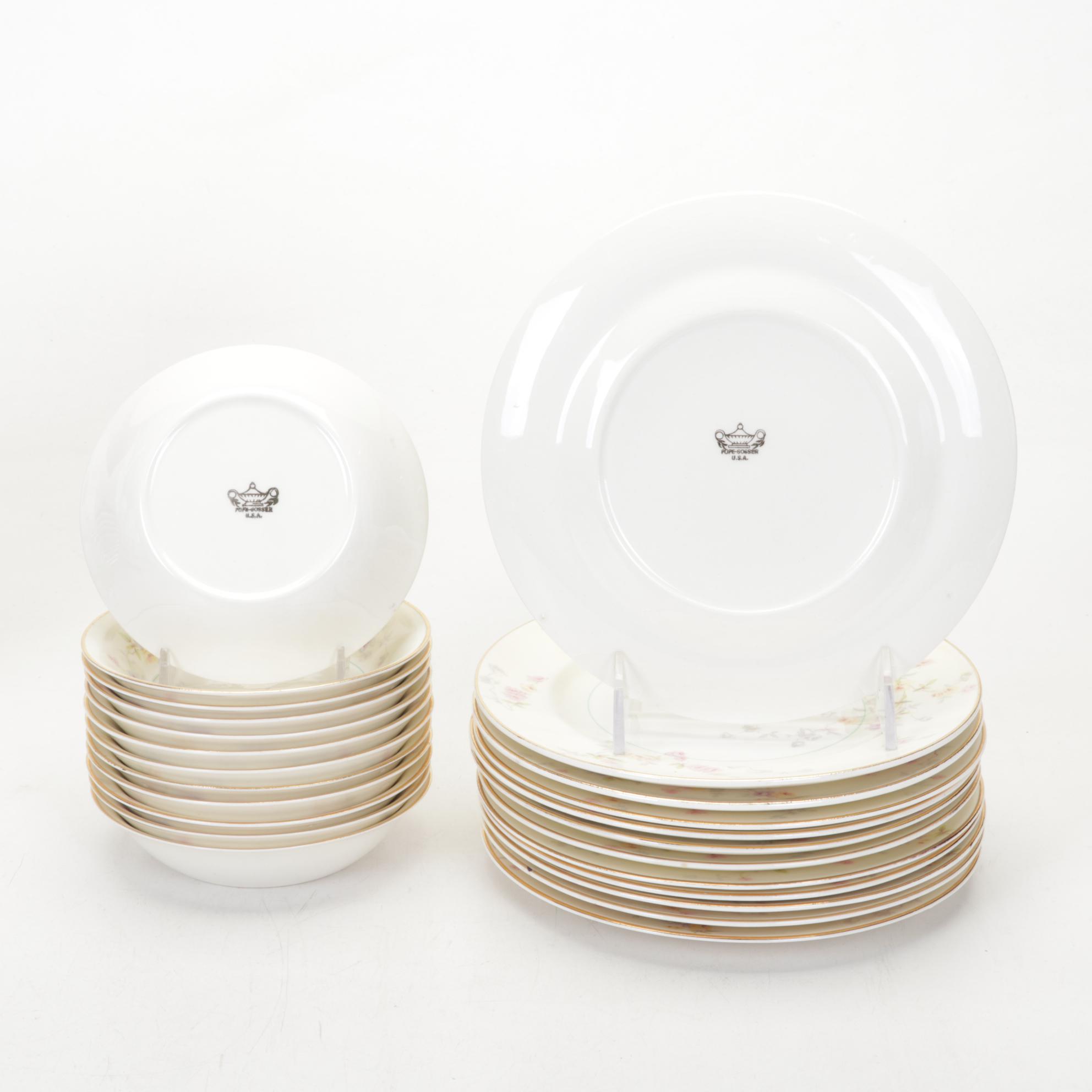 Pope Gosser "Clementine" Ceramic Dinnerware, Mid-20th Century