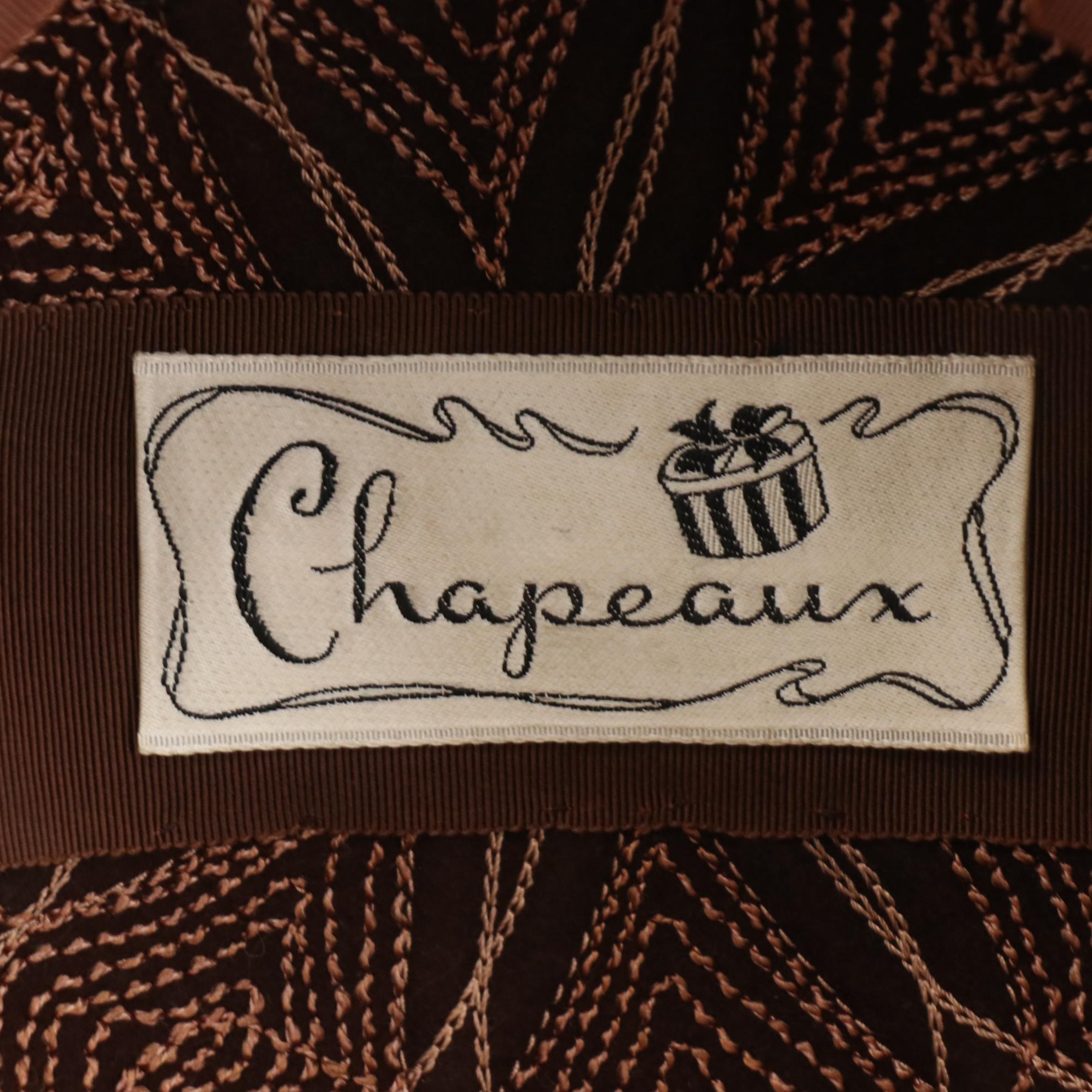 Oppenheim Collins, Chapeaux and Other Lace Trim, Embroidered and Felt Hats