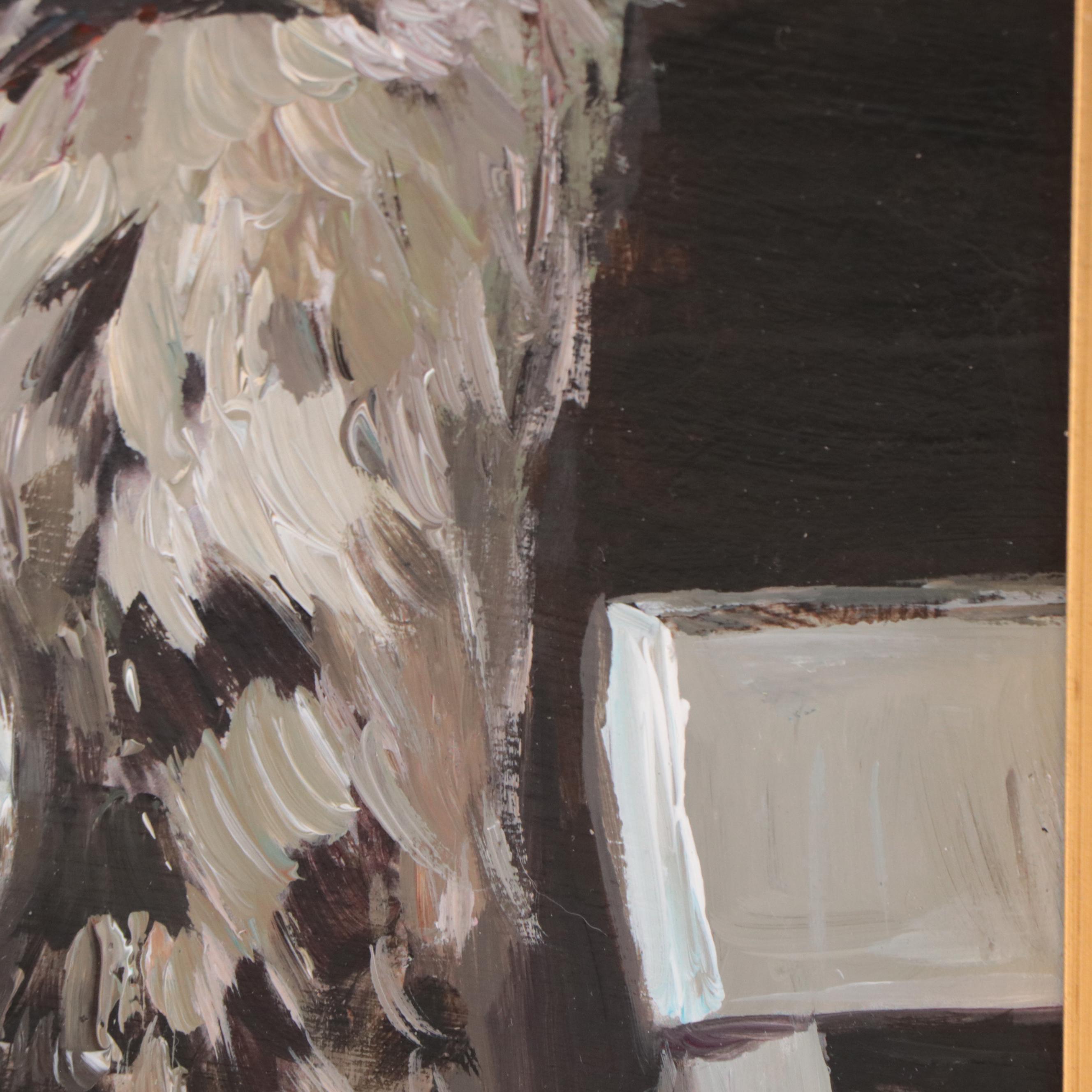 Adam Deda Oil Painting "Cat and Fish," 2022