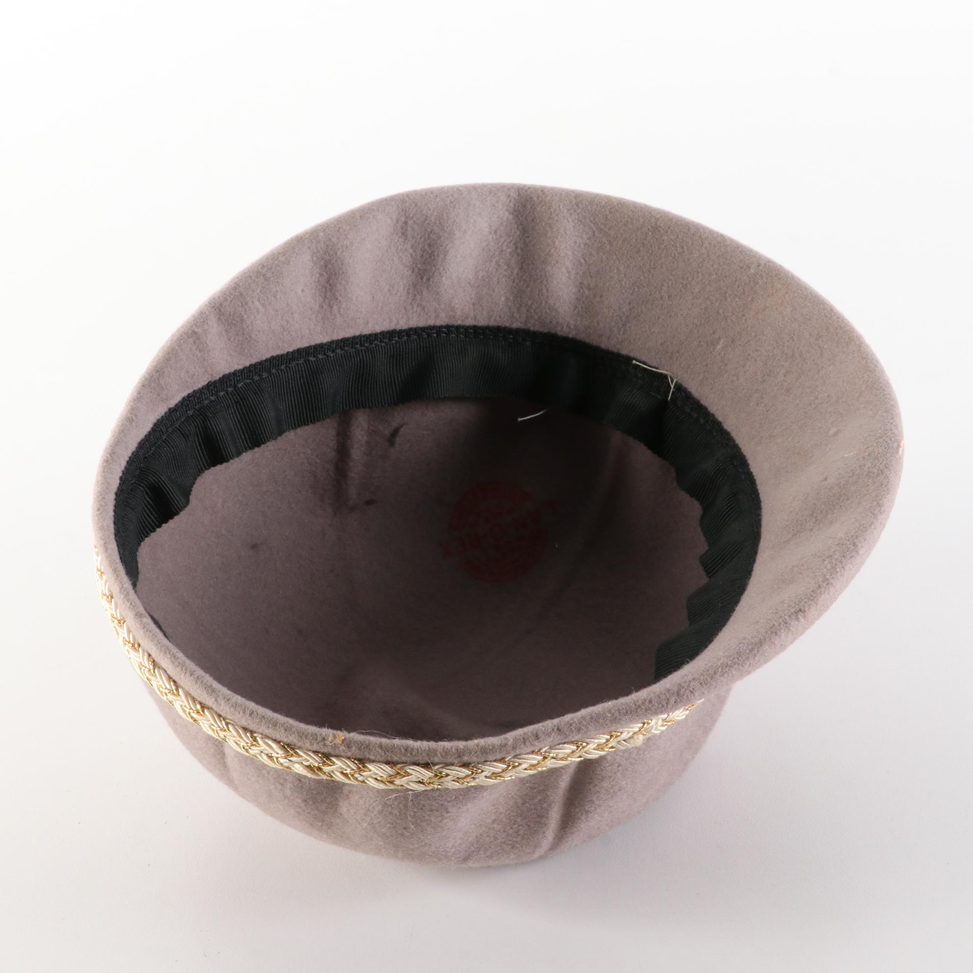 Feathered Fur Felt Calot with Felt Cloche with Fur Felt and Velvet Cocktail Hats